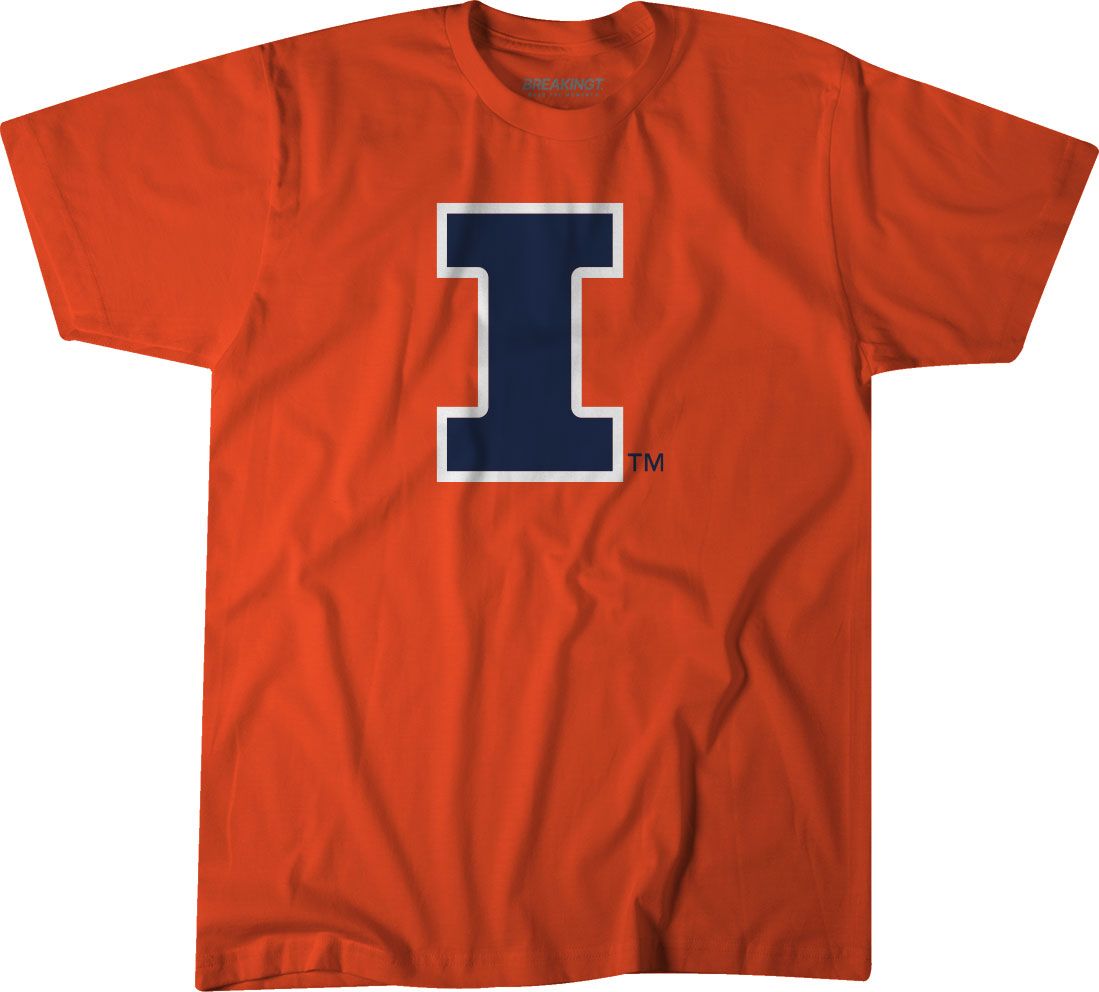 BreakingT Men's Illinois Fighting Illini Orange Graphic T-Shirt