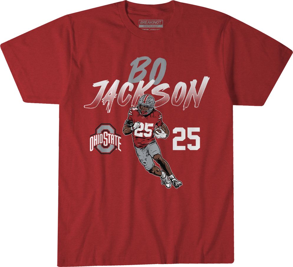 BreakingT Men's Ohio State Buckeyes Bo Jackson Pose T-Shirt