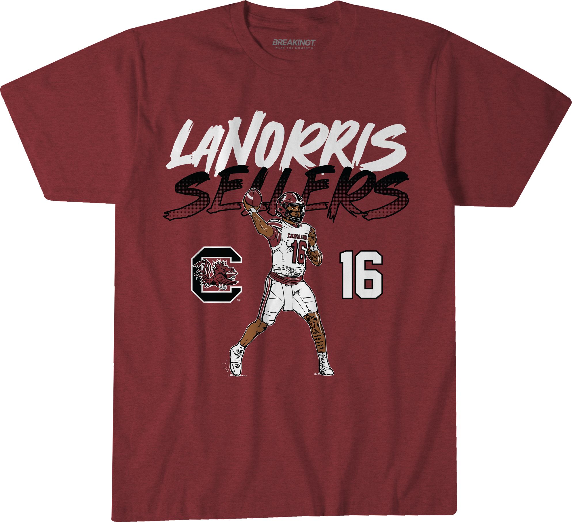 BreakingT Men's South Carolina Gamecocks LaNorris Sellers Pose T-Shirt