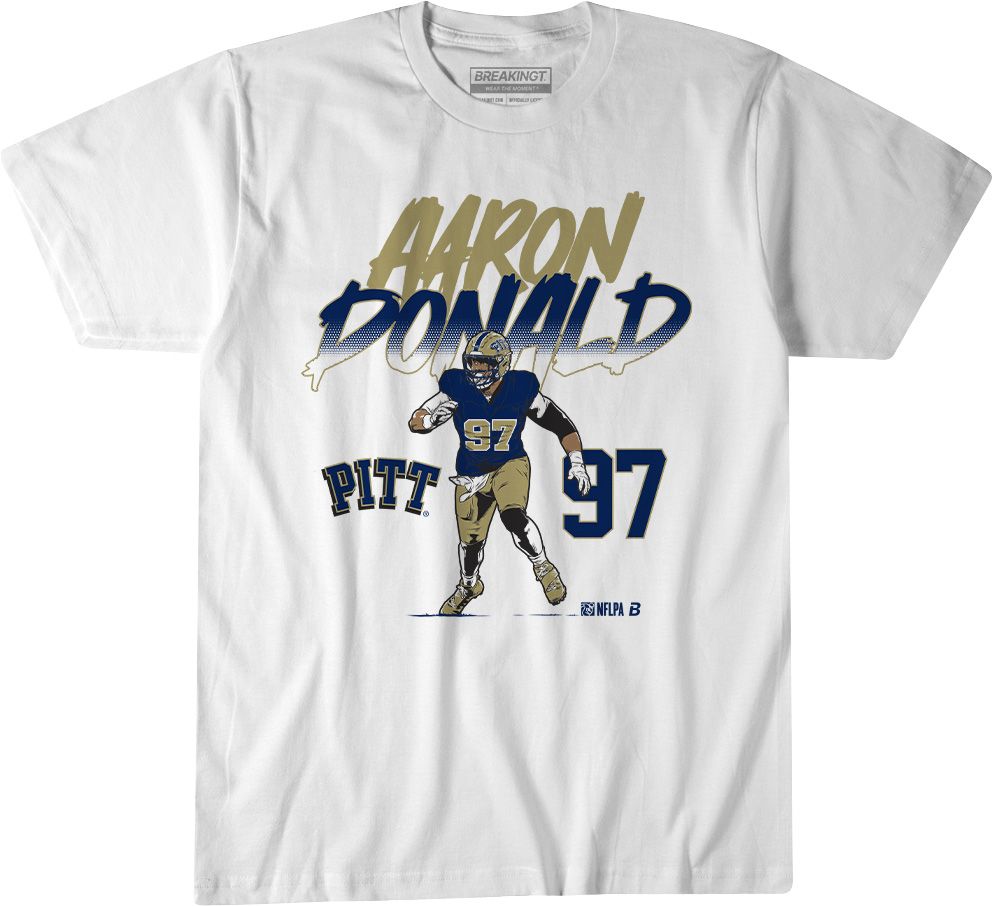 BreakingT Men's Pitt Panthers Aaron Donald Pose T-Shirt
