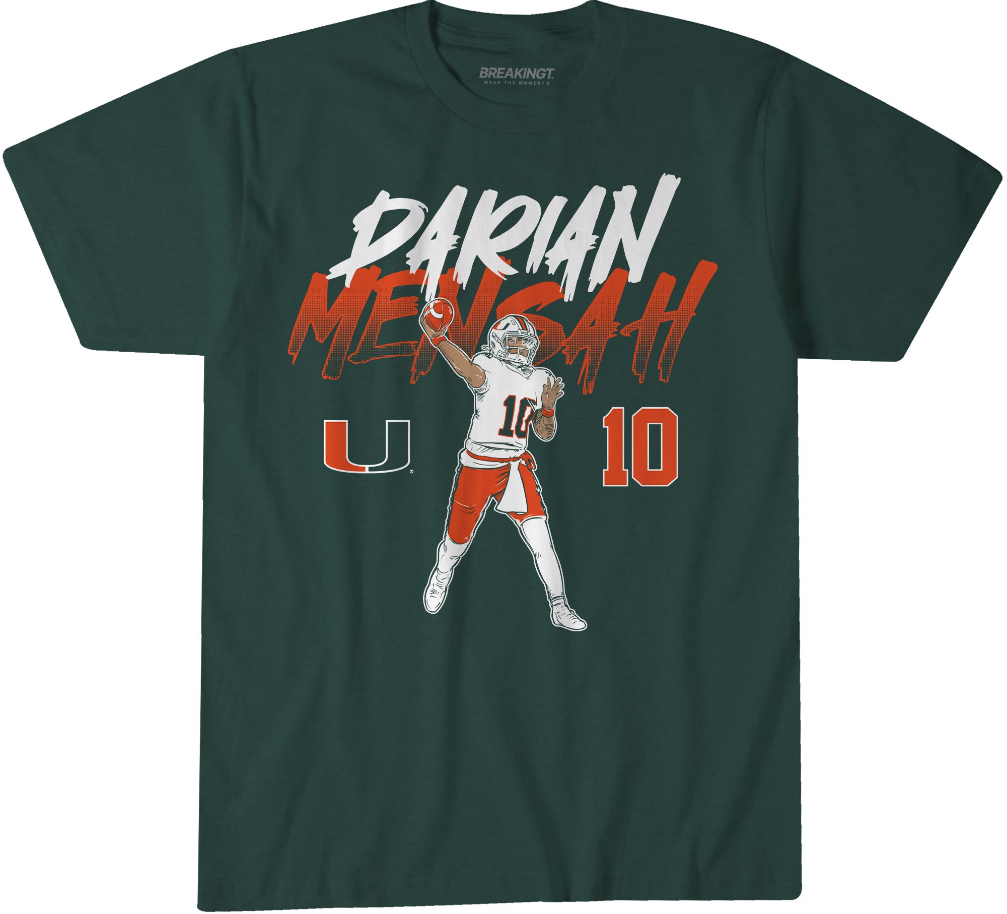 BreakingT Men's Miami Hurricanes Darian Mensah Pose T-Shirt