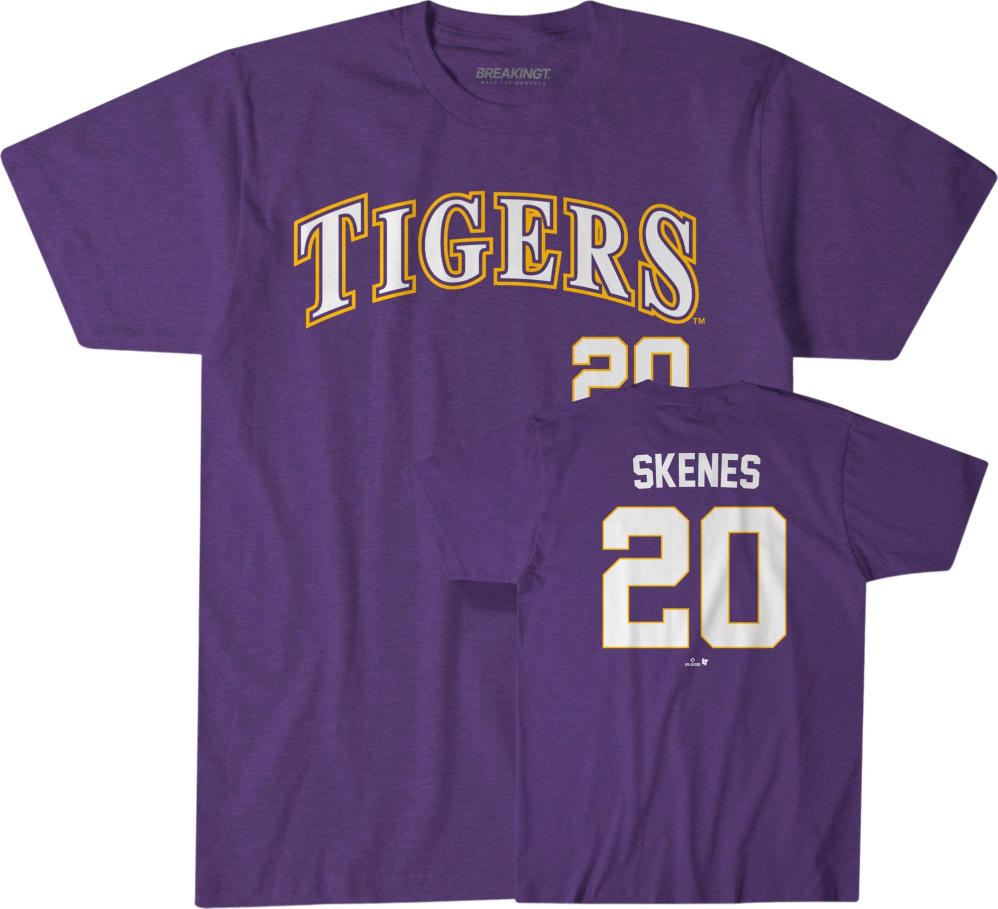 BreakingT Men's LSU Tigers Purple Paul Skenes T-Shirt