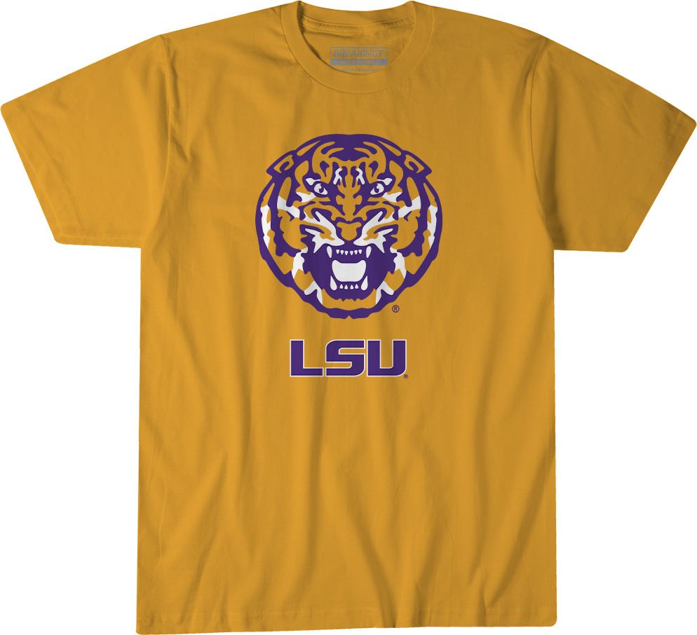 BreakingT Men's LSU Tigers Tiger Head T-Shirt