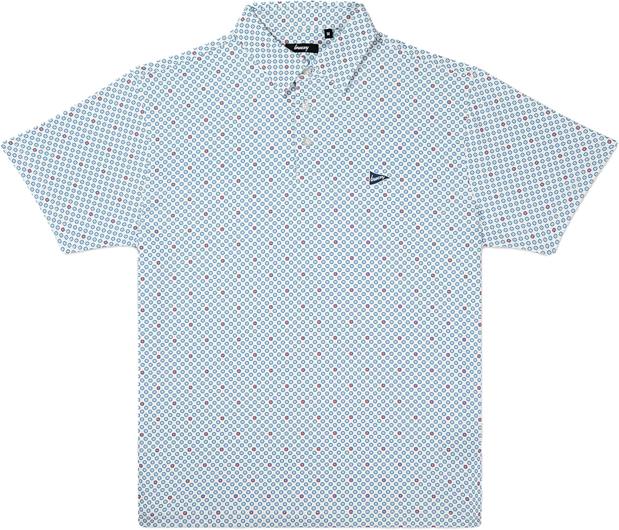 Breezy Golf Men's The American Geo Golf Polo