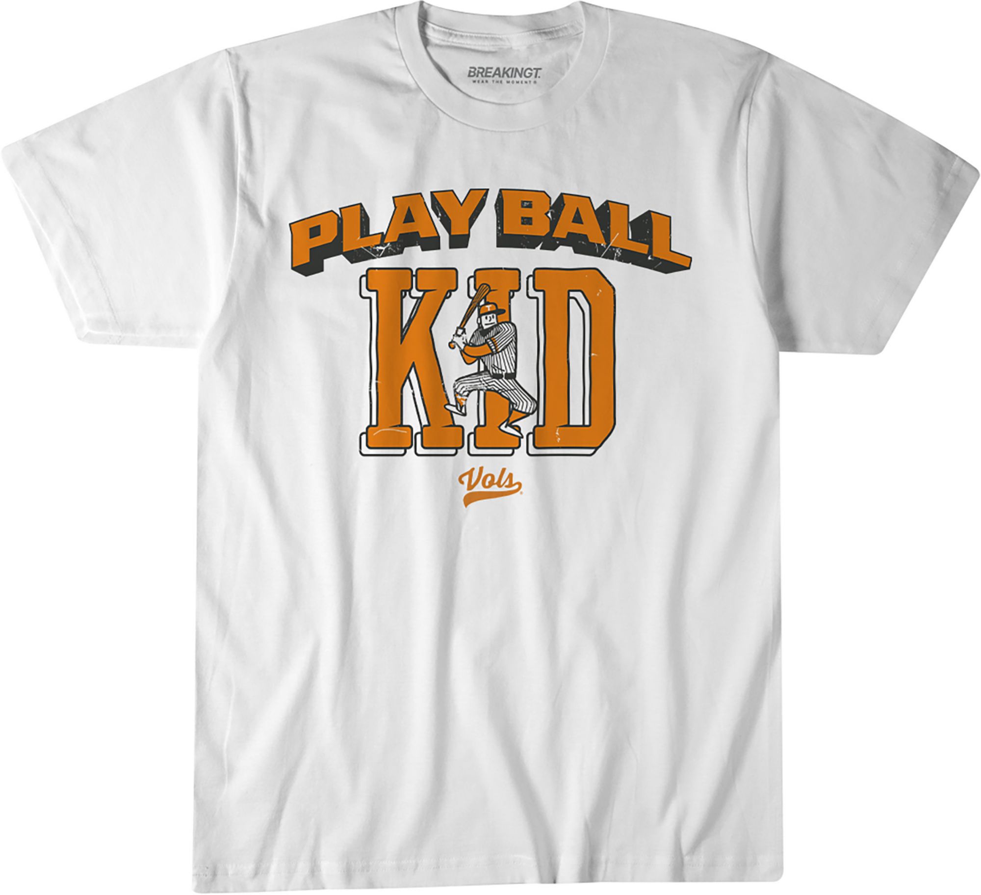 BreakingT Youth Tennessee Volunteers White Softball T-Shirt
