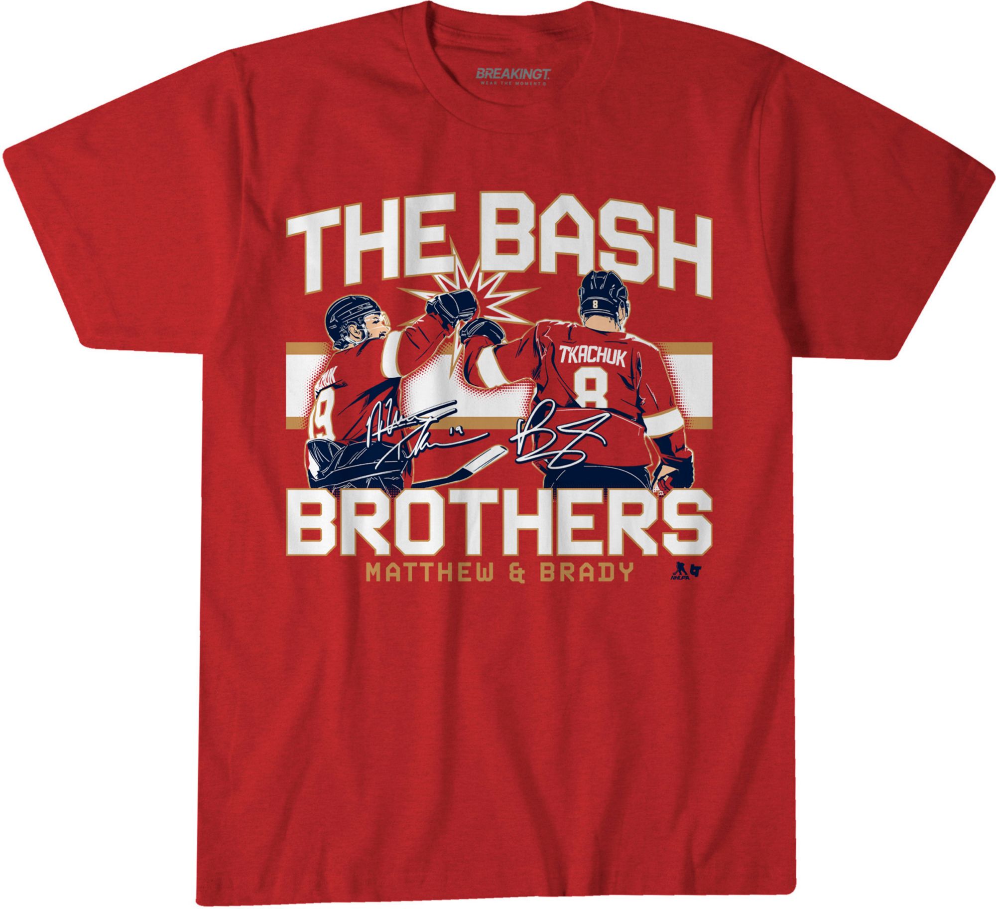 BreakingT Youth Florida Brady Tkachuk Red 'Bash Bros' T-Shirt