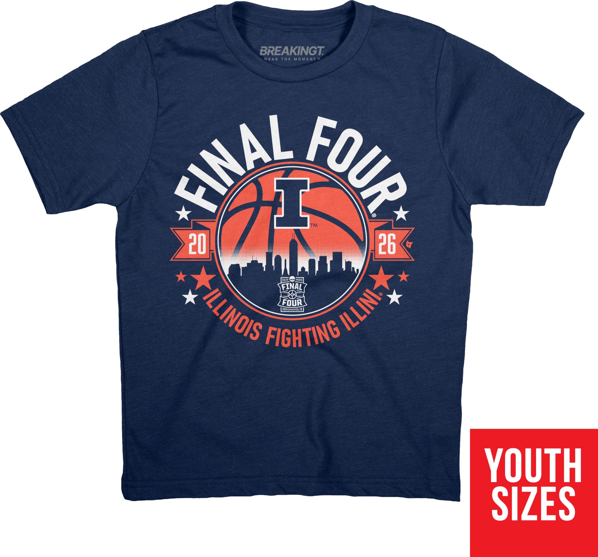 BreakingT Youth Illinois Fighting Illini Final Four T-Shirt