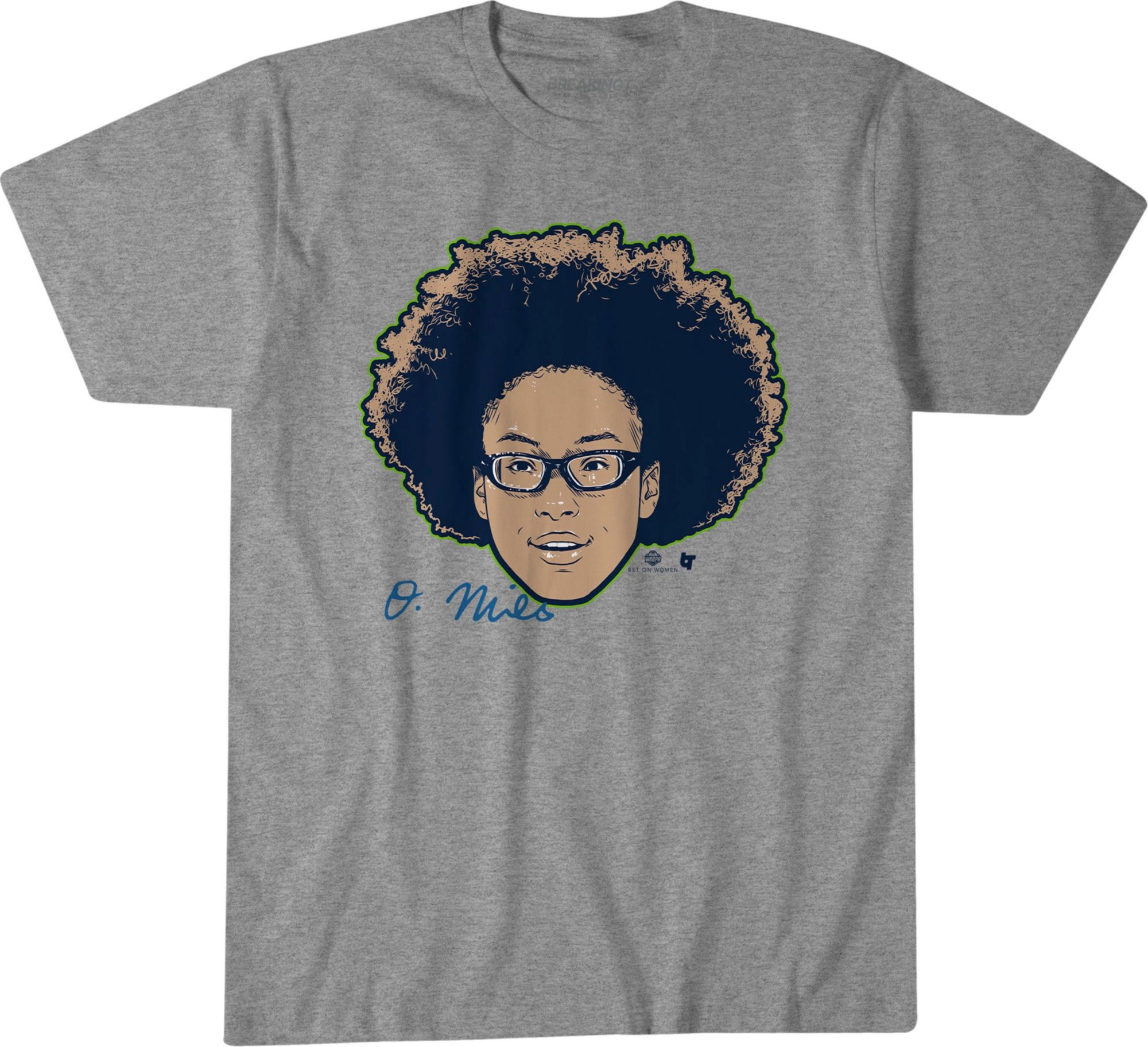 BreakingT Youth Minnesota Olivia Miles Gray 'Miles' T-Shirt