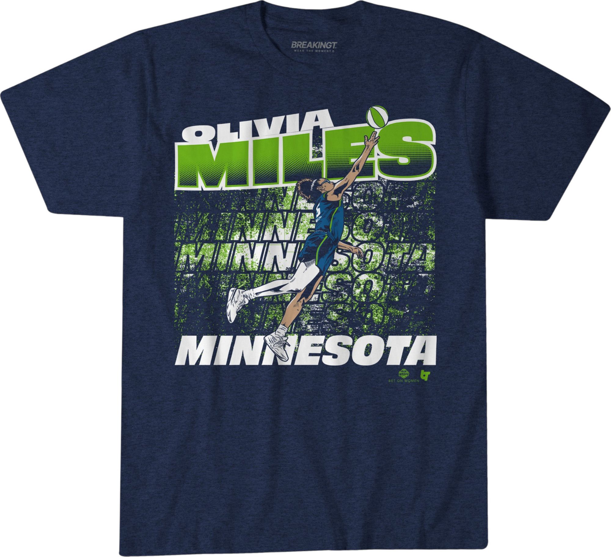 BreakingT Youth Minnesota Olivia Miles Navy 'Miles' T-Shirt
