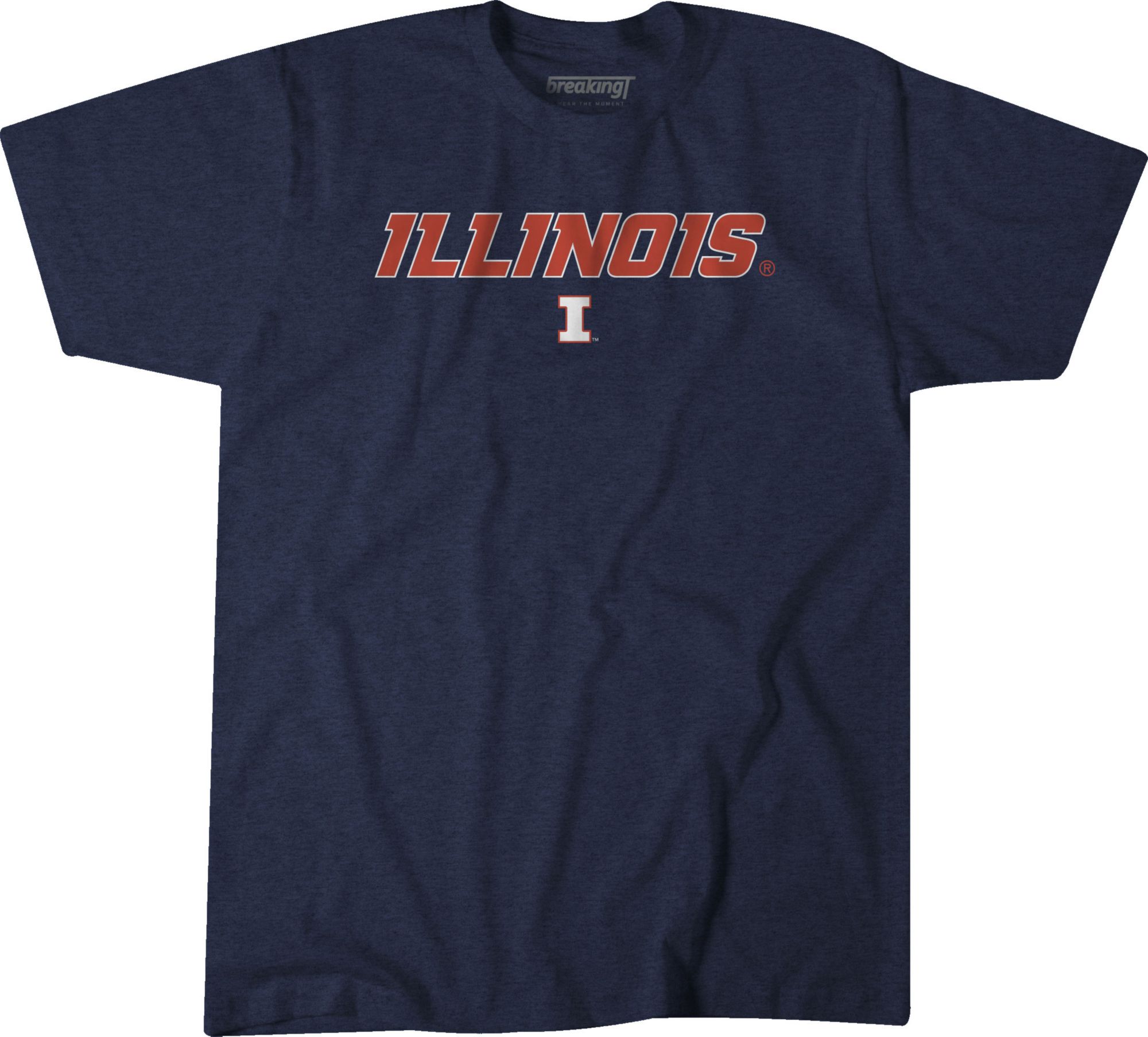 BreakingT Youth Illinois Fighting Illini Navy Wordmark T-Shirt