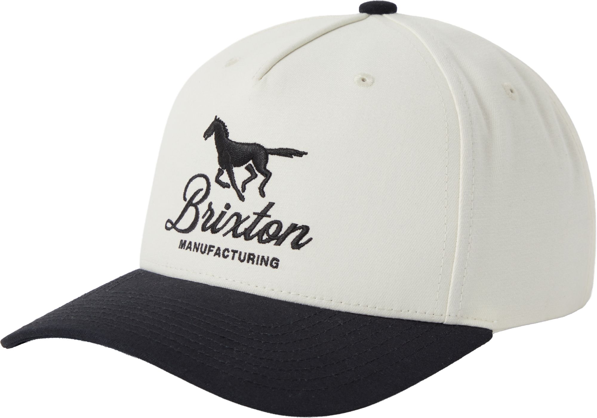 BRIXTON Men's Leisure Snapback, Off White/Black