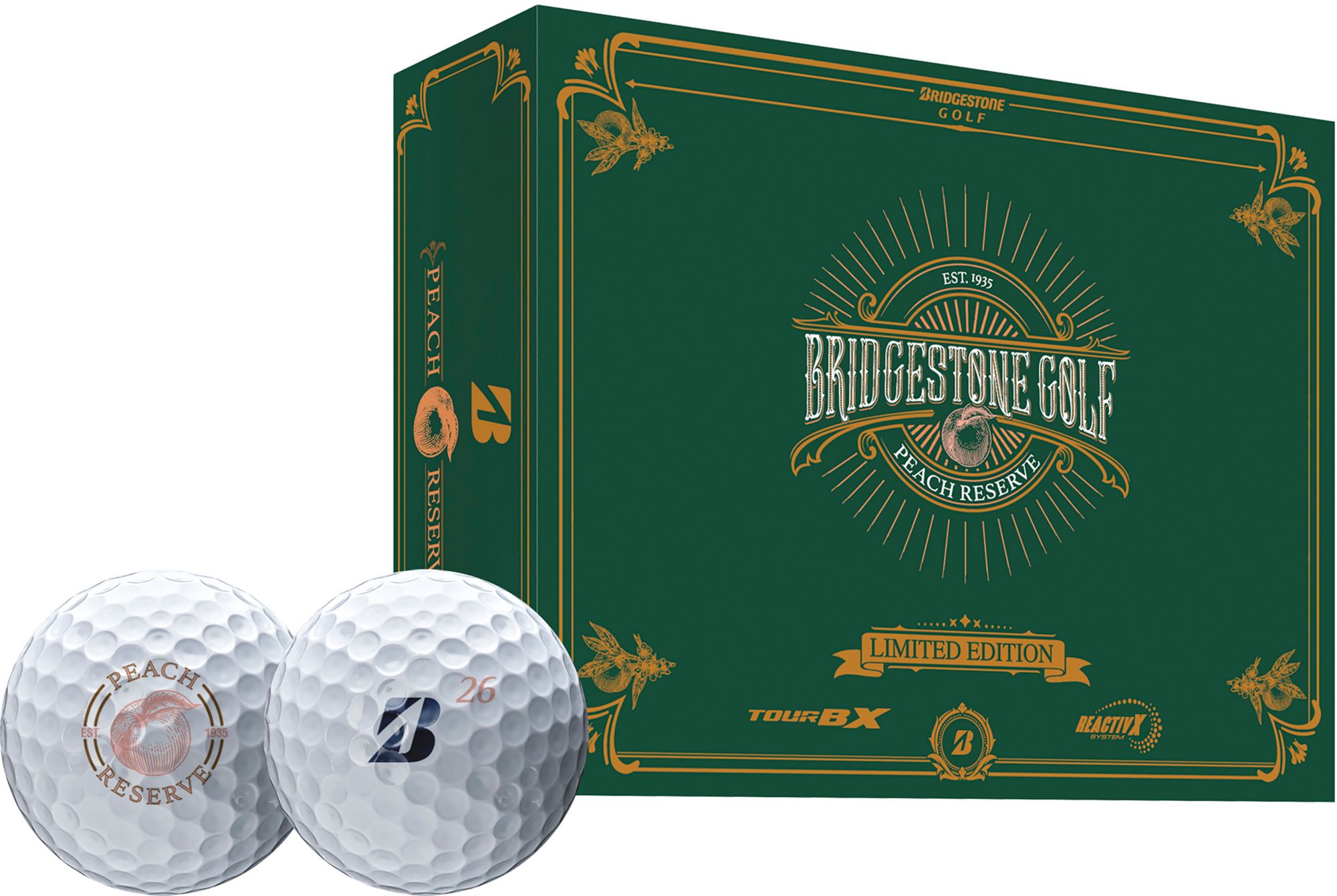 Bridgestone 2026 Tour B RX Peach Reserve Golf Balls