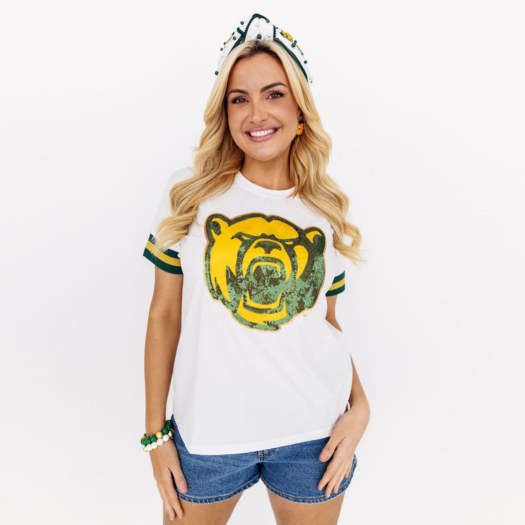 Brianna Cannon Women's Baylor Sparkle Logo T-Shirt