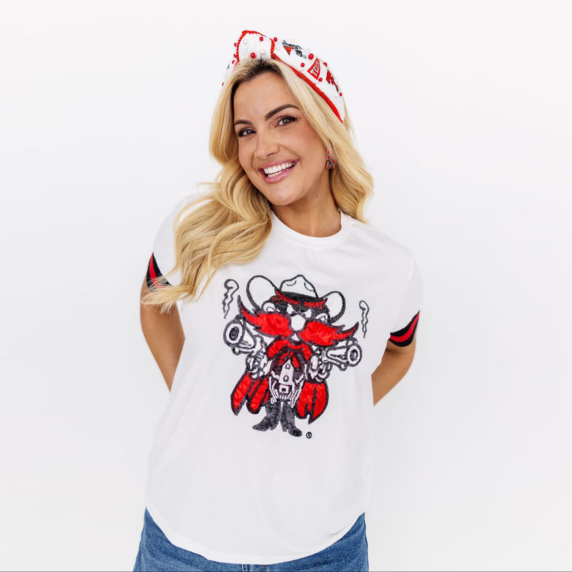 Brianna Cannon Women's Texas Tech Sparkle Logo T-Shirt