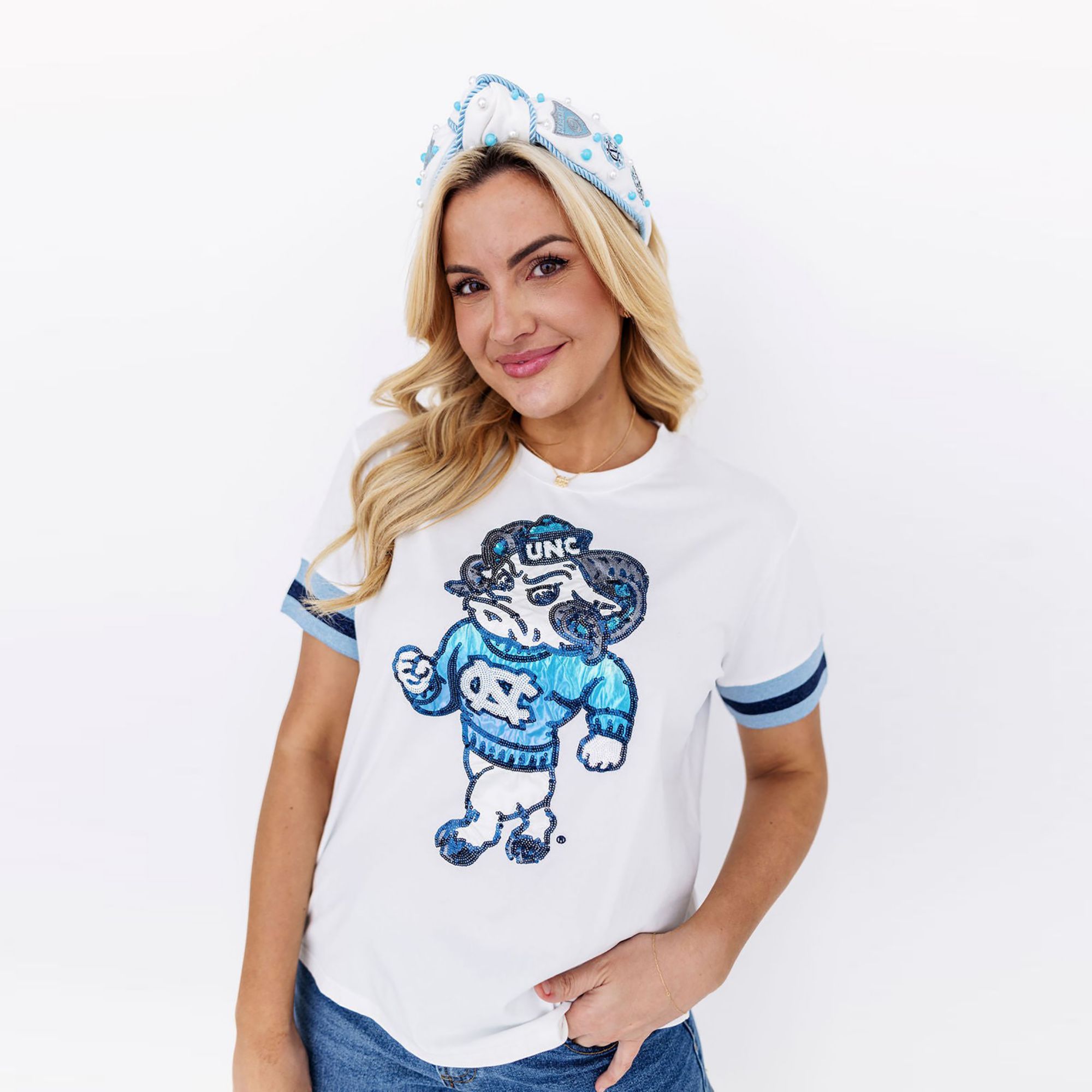 Brianna Cannon Women's North Carolina Sparkle Logo T-Shirt