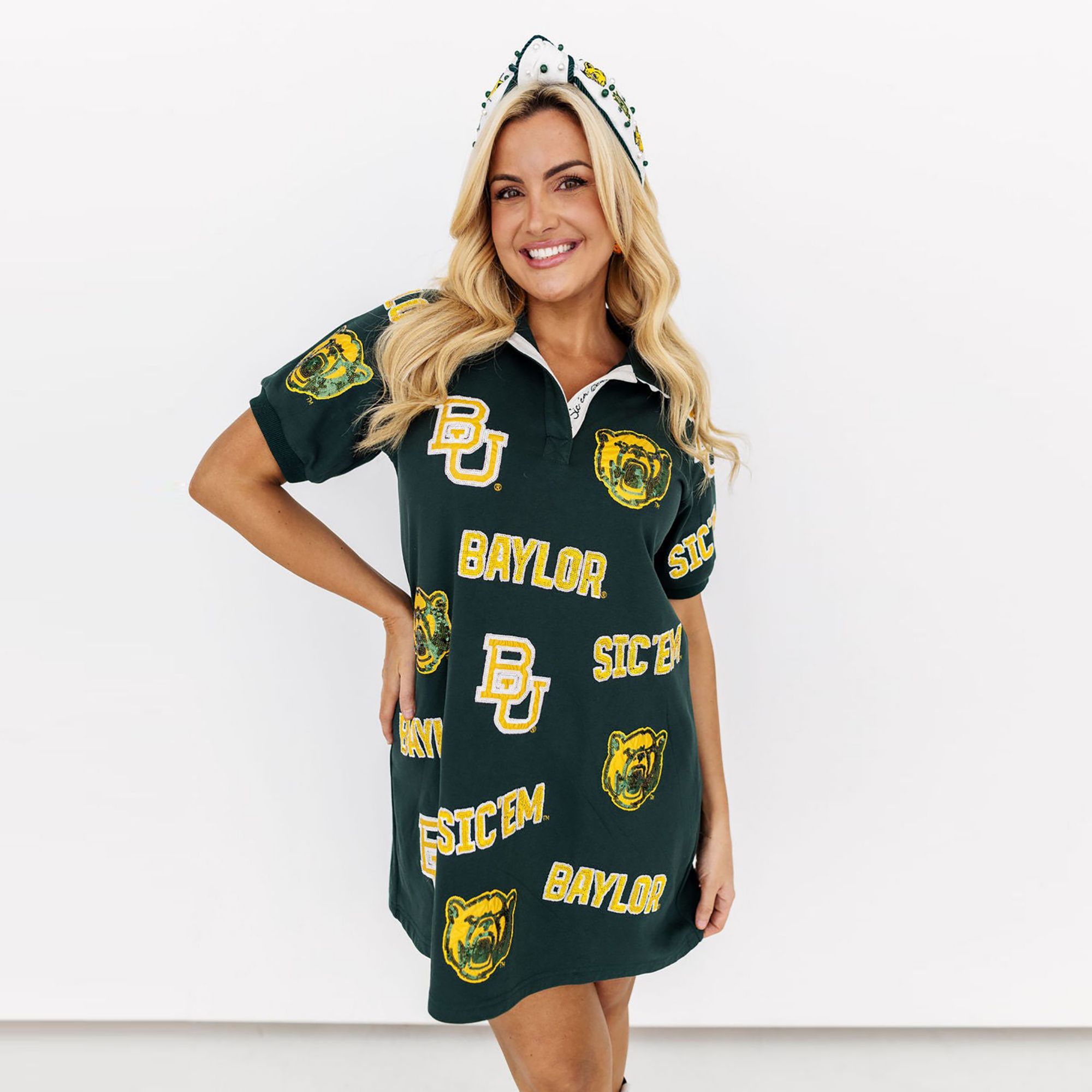 Brianna Cannon Women's Baylor Bears Logo Patch Dress
