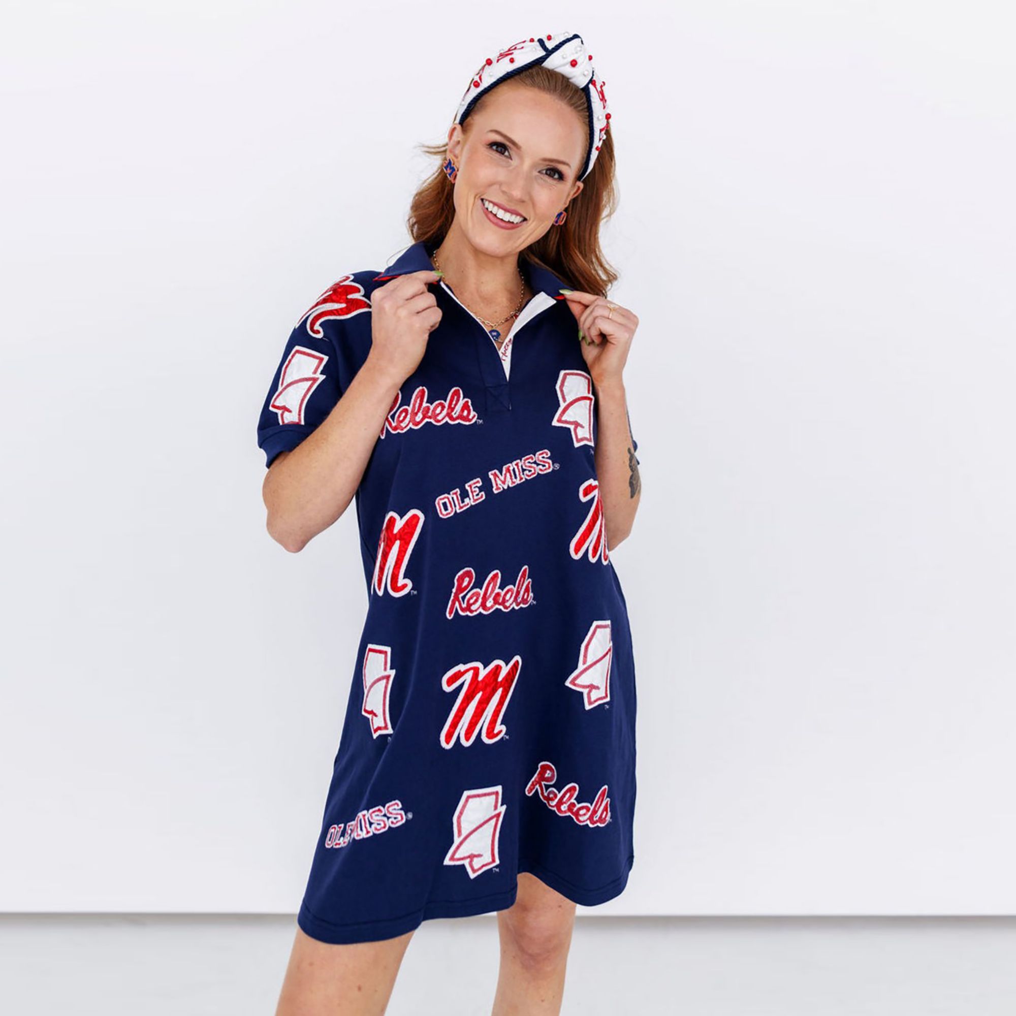 Brianna Cannon Women's Ole Miss Logo Patch Dress