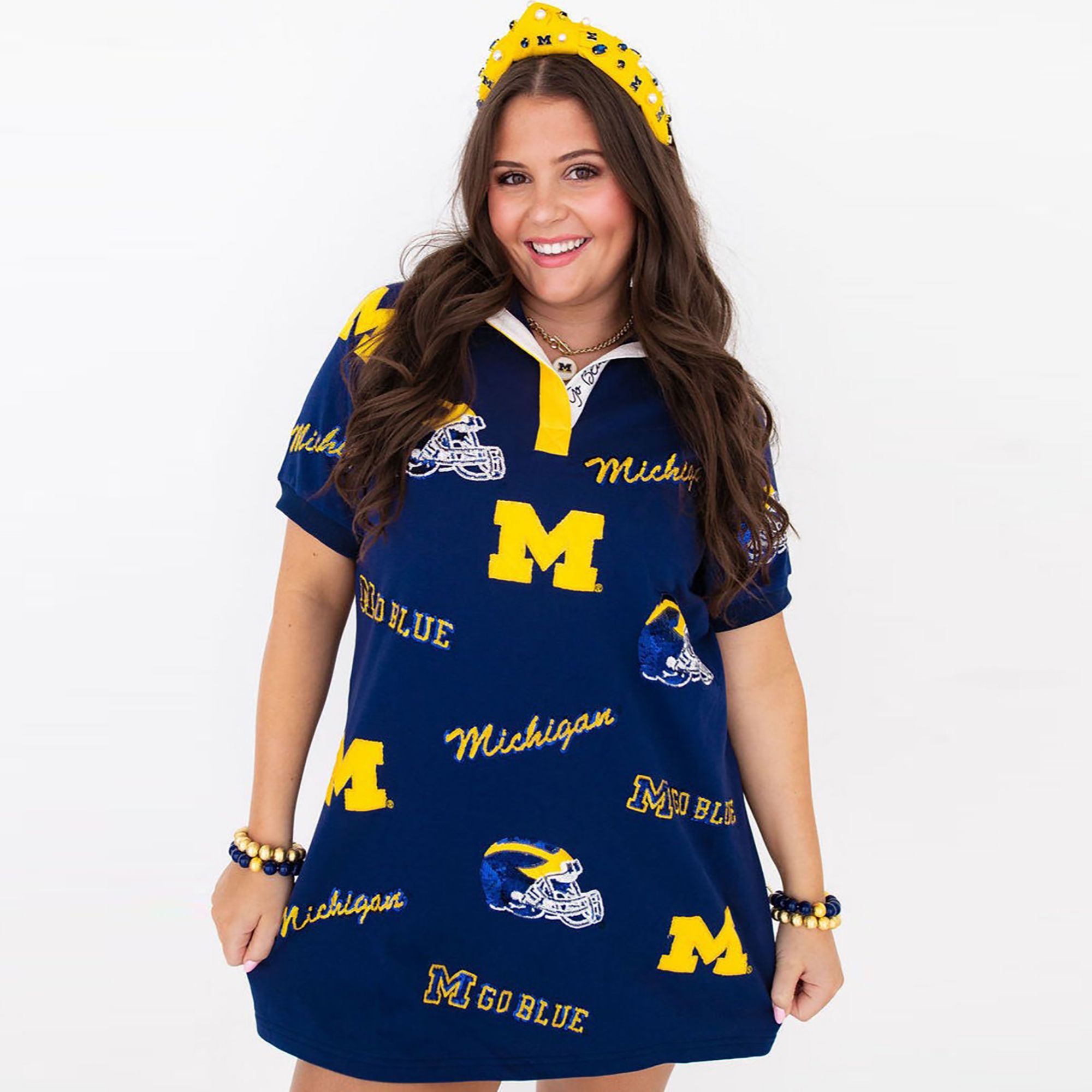 Brianna Cannon Women's Michigan Logo Patch Dress - Multi
