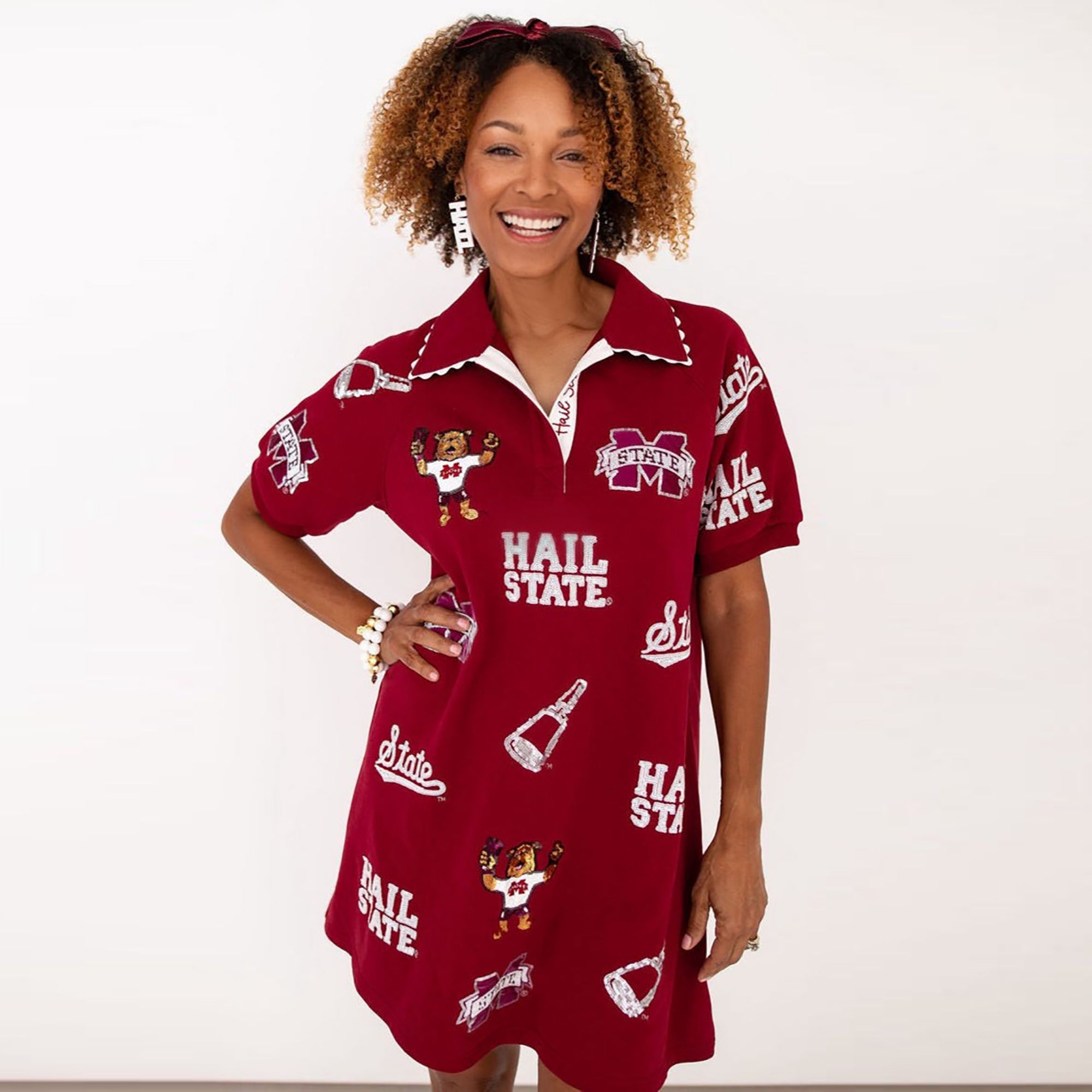 Brianna Cannon Women's Mississippi State Logo Patch Dress