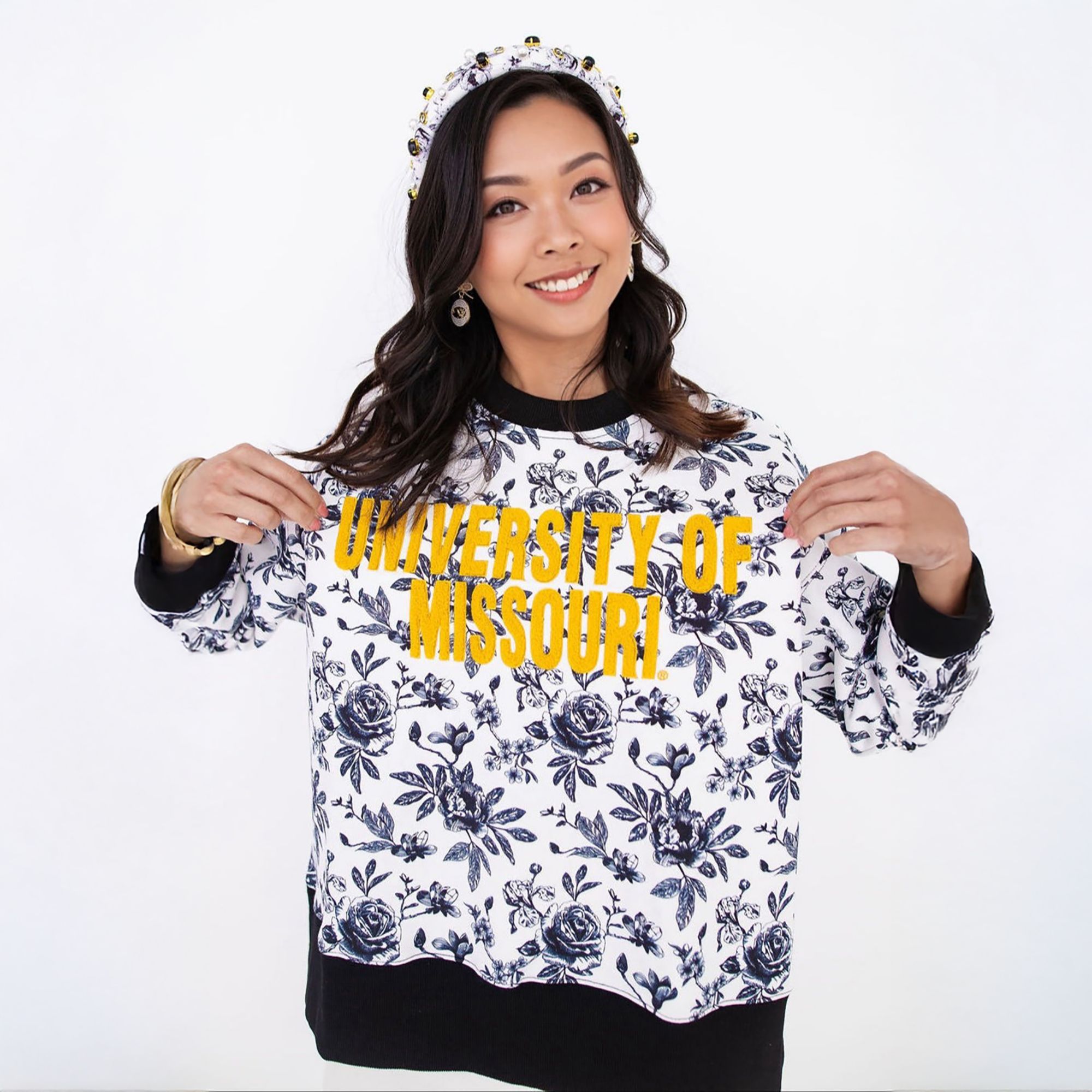 Brianna Cannon Women's Missouri Floral Toile Sweatshirt