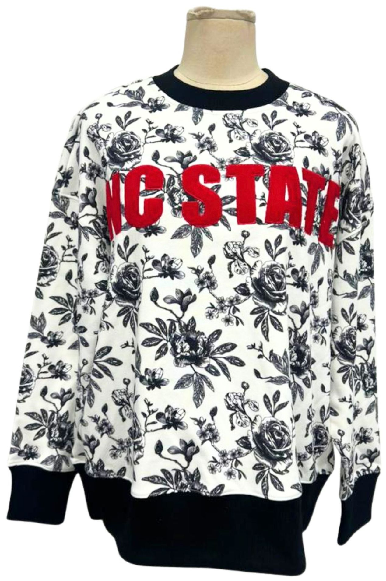 Brianna Cannon Women's NC State Floral Toile Sweatshirt