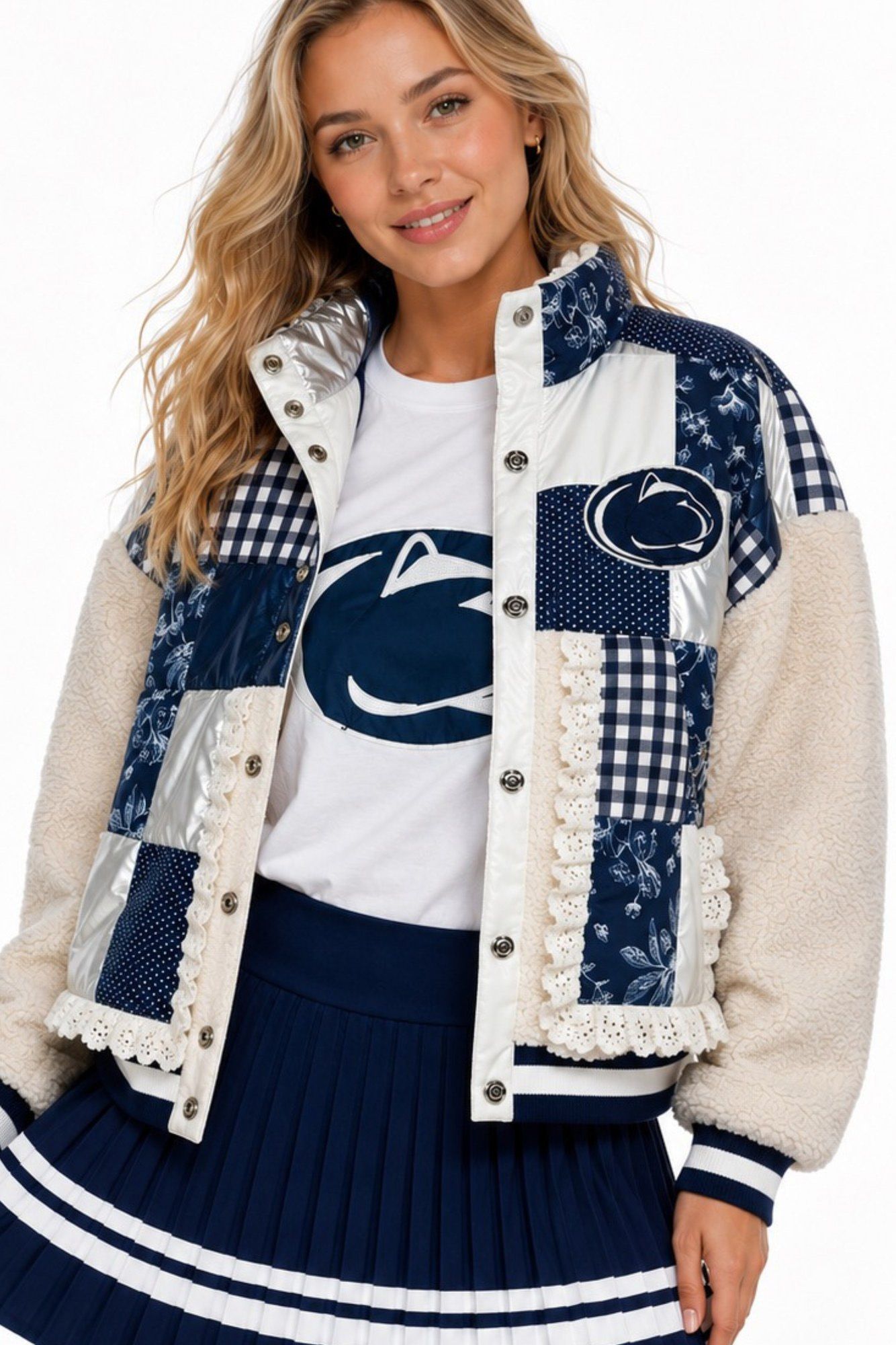 Brianna Cannon Women's Penn State Patchwork Sherpa Jacket