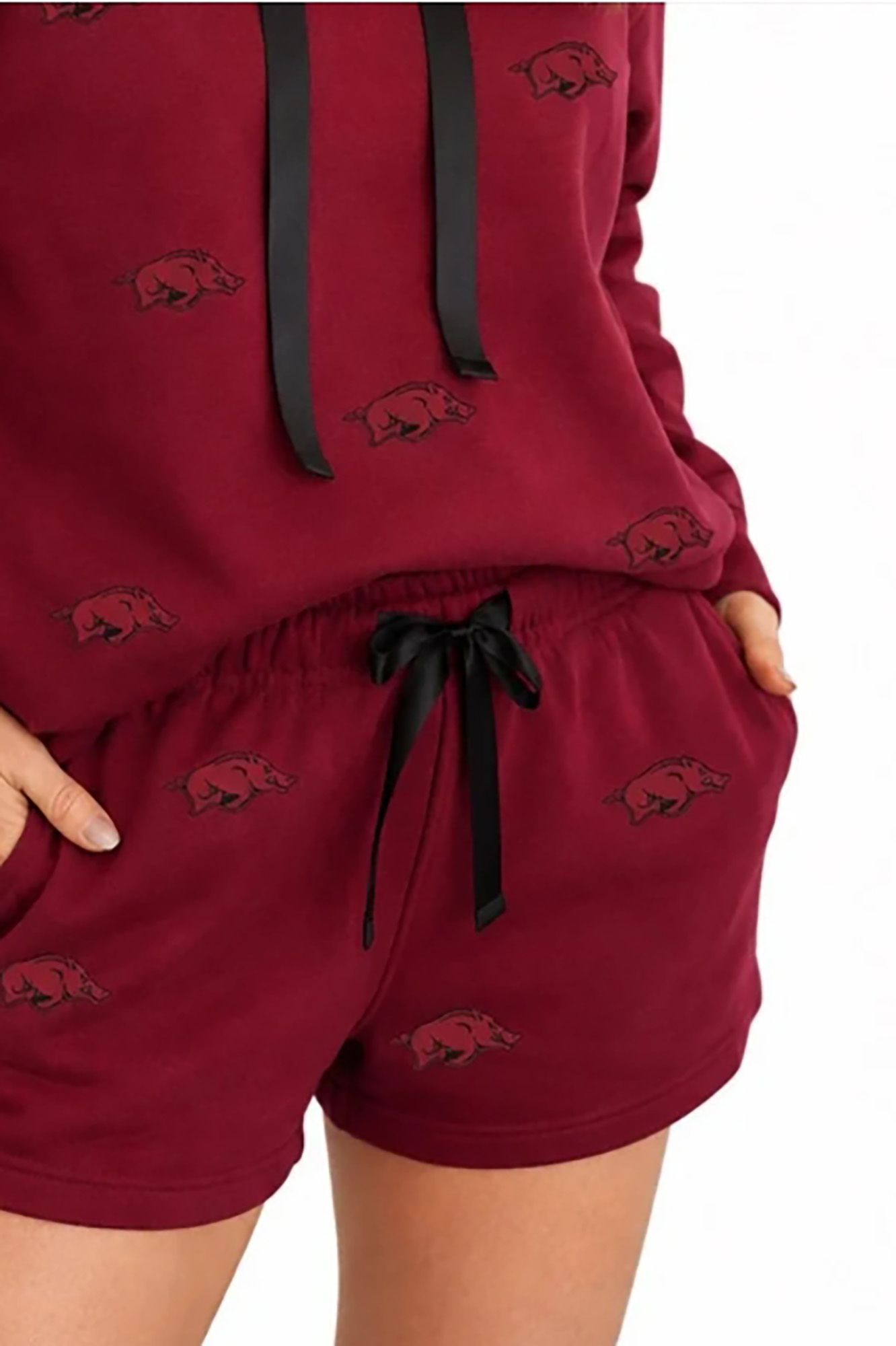 Brianna Cannon Women's Arkansas Embroidered Fleece Shorts