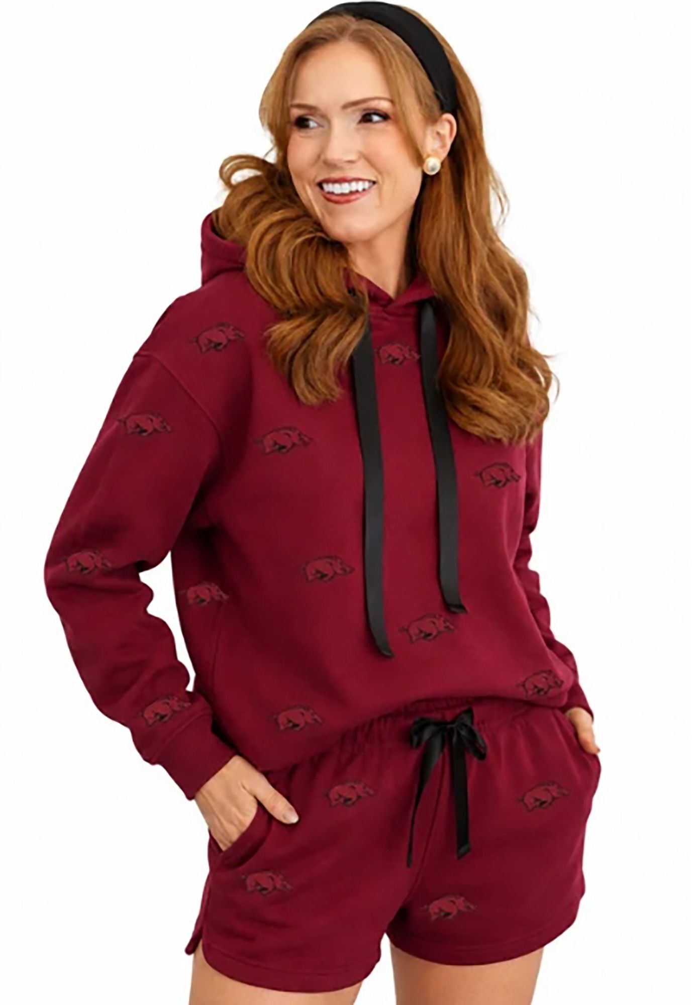 Brianna Cannon Women's Arkansas Razorbacks Embroidered Fleece Hoodie
