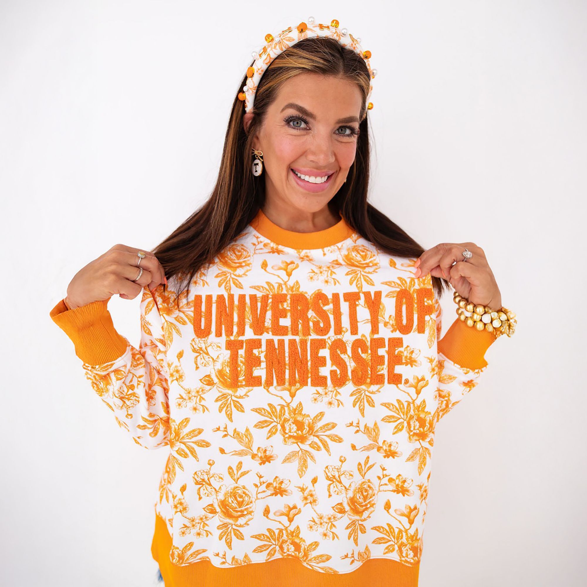 Brianna Cannon Women's Tennessee Floral Toile Sweatshirt
