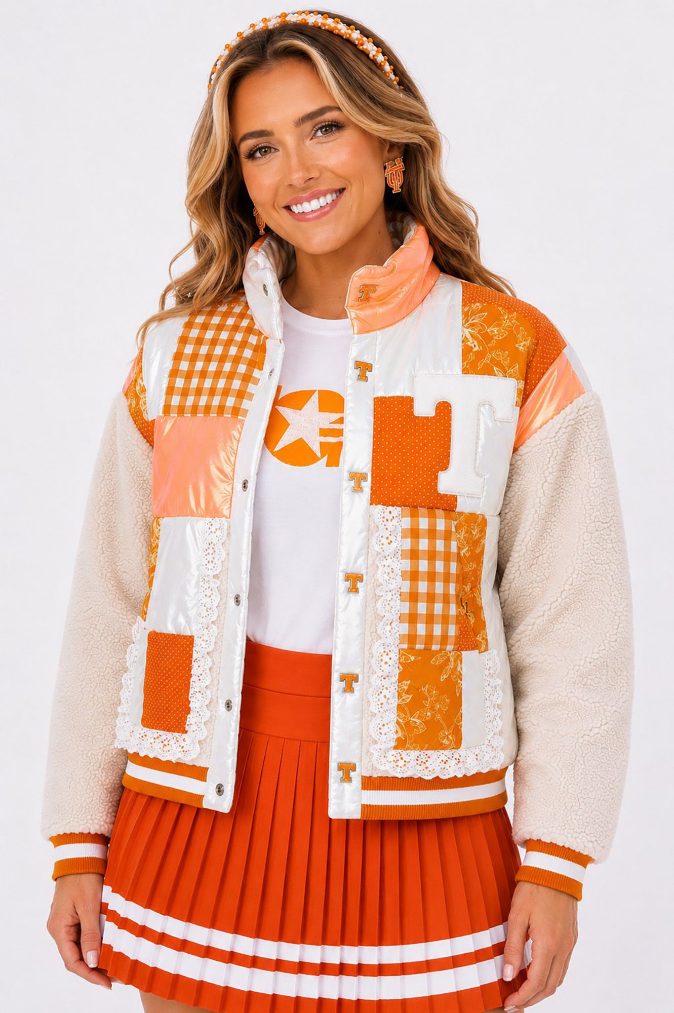 Brianna Cannon Women's Tennessee Patchwork Sherpa Jacket