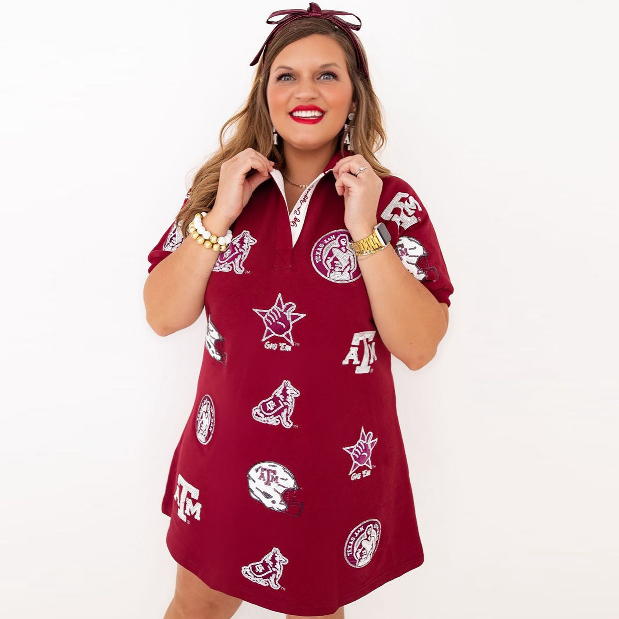 Brianna Cannon Women's Texas A&amp;M Logo Patch Dress