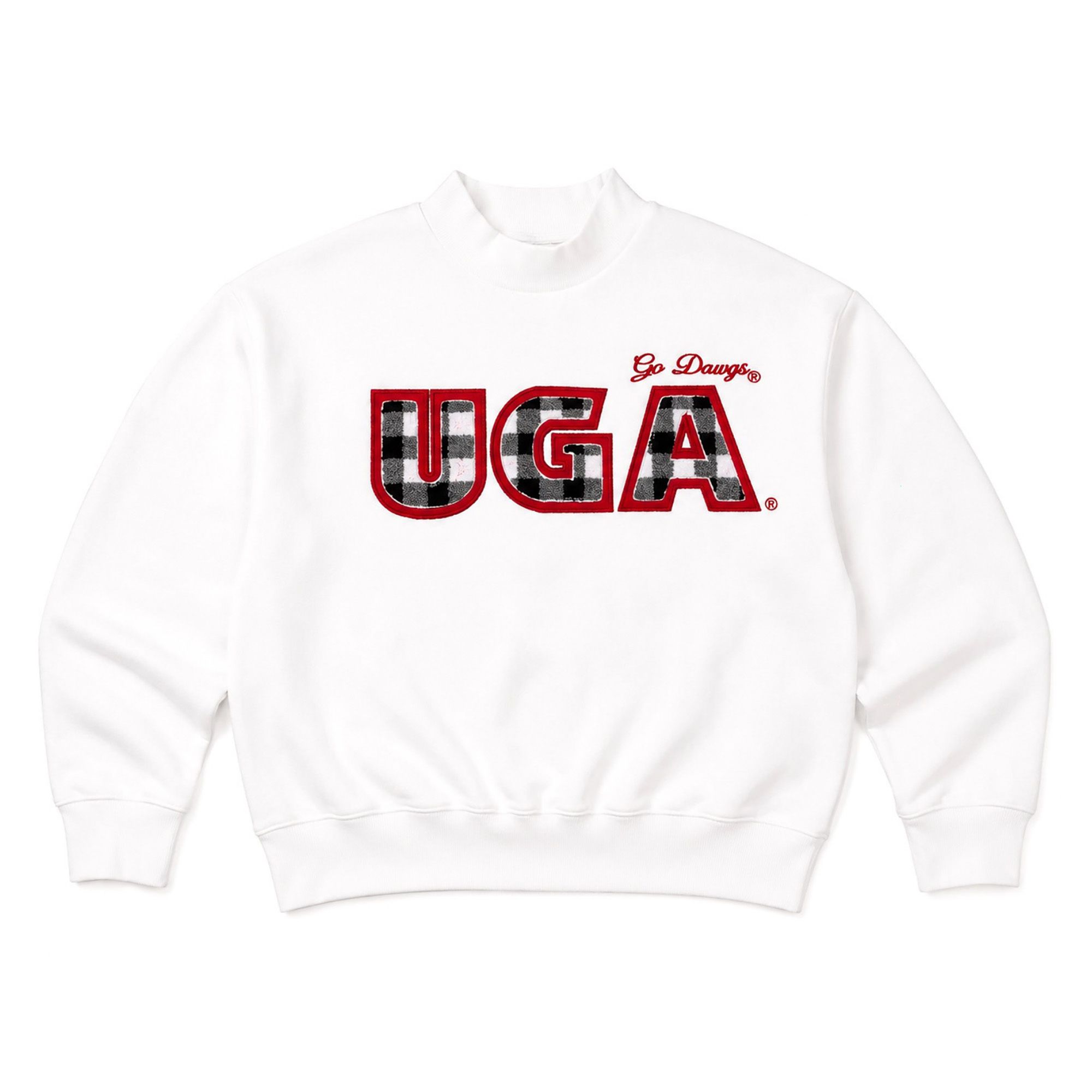 Brianna Cannon Women's Georgia Bulldogs Ivory Chenille Mockneck Sweatshirt