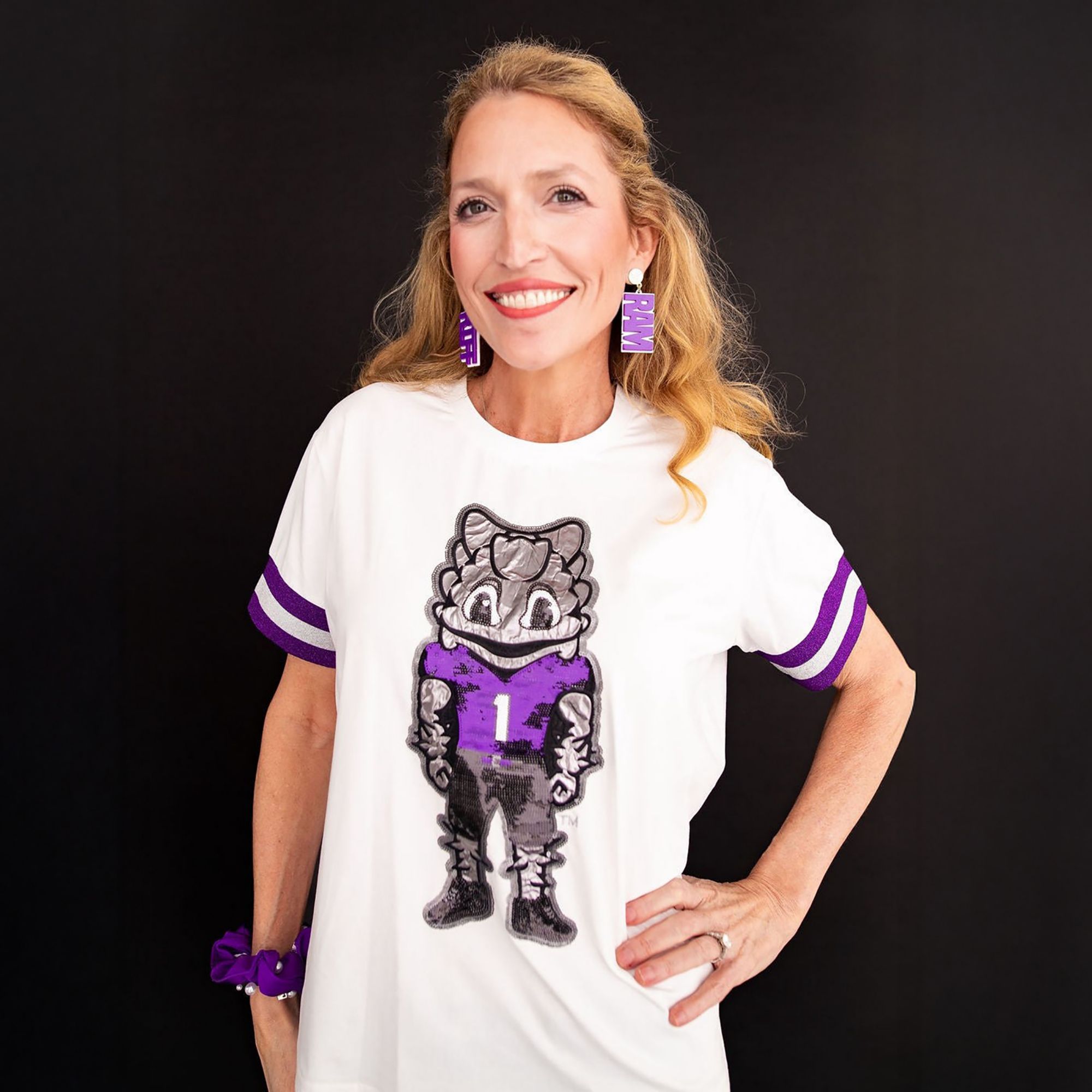 Brianna Cannon Women's TCU Sparkle Logo T-Shirt