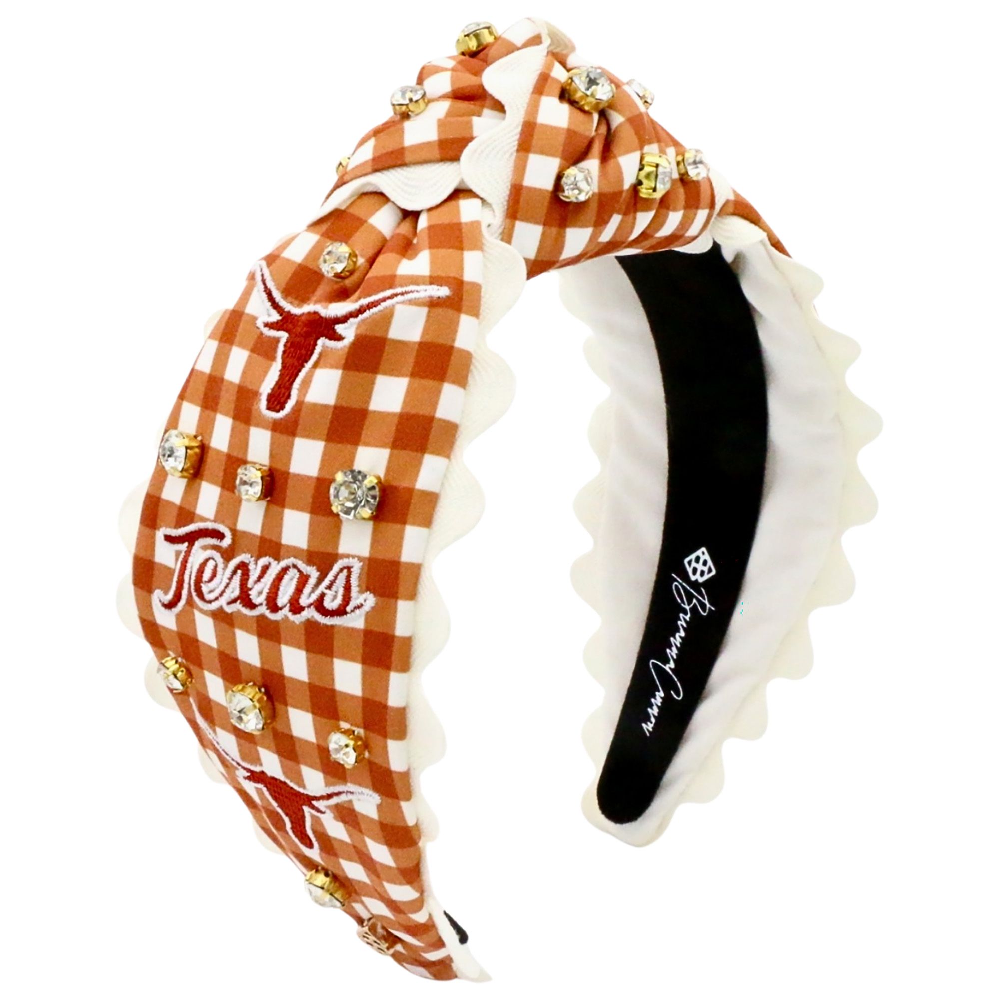Brianna Cannon Women's Texas Longhorns Orange Gingham Headband