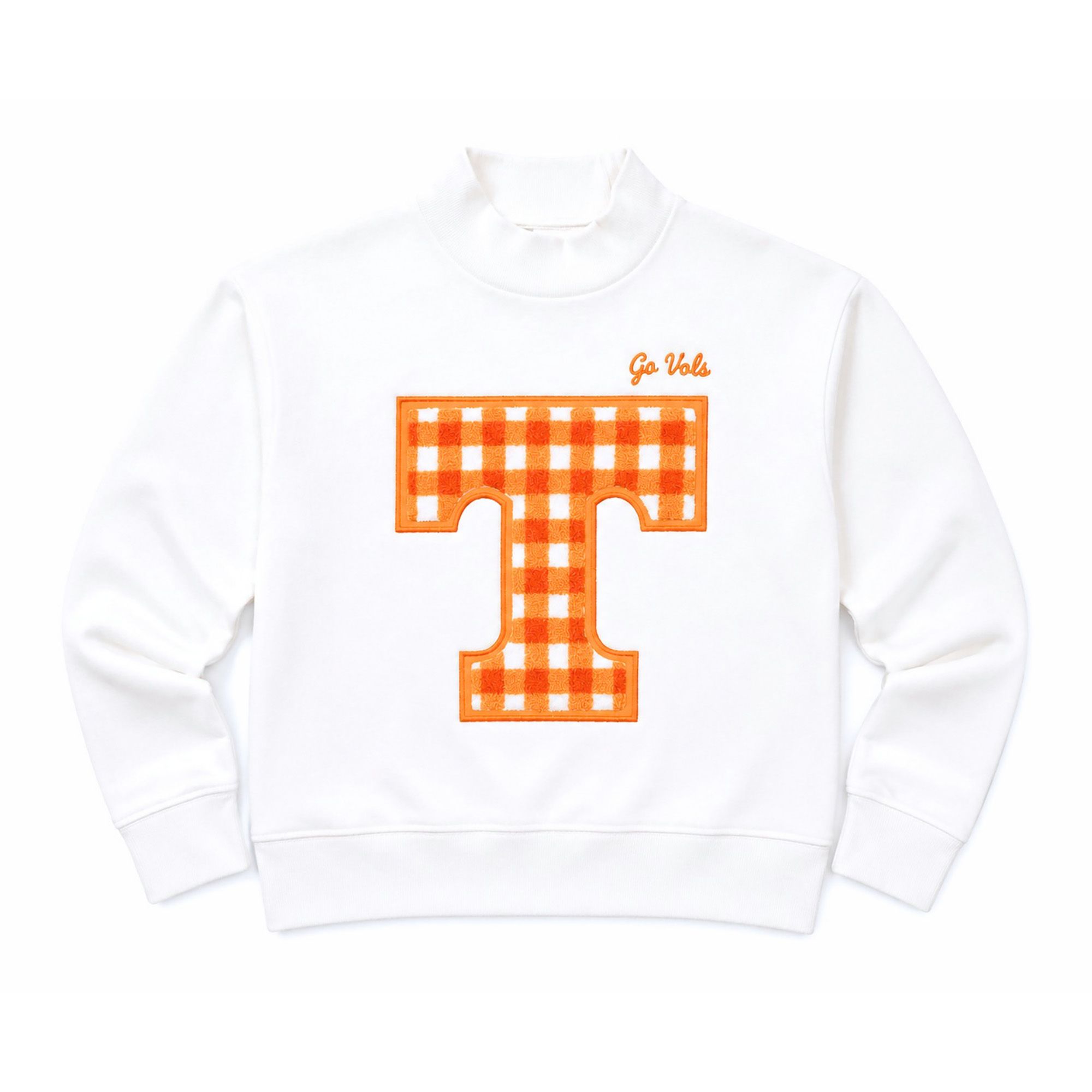 Brianna Cannon Women's Tennessee Volunteers Ivory Chenille Mockneck Sweatshirt