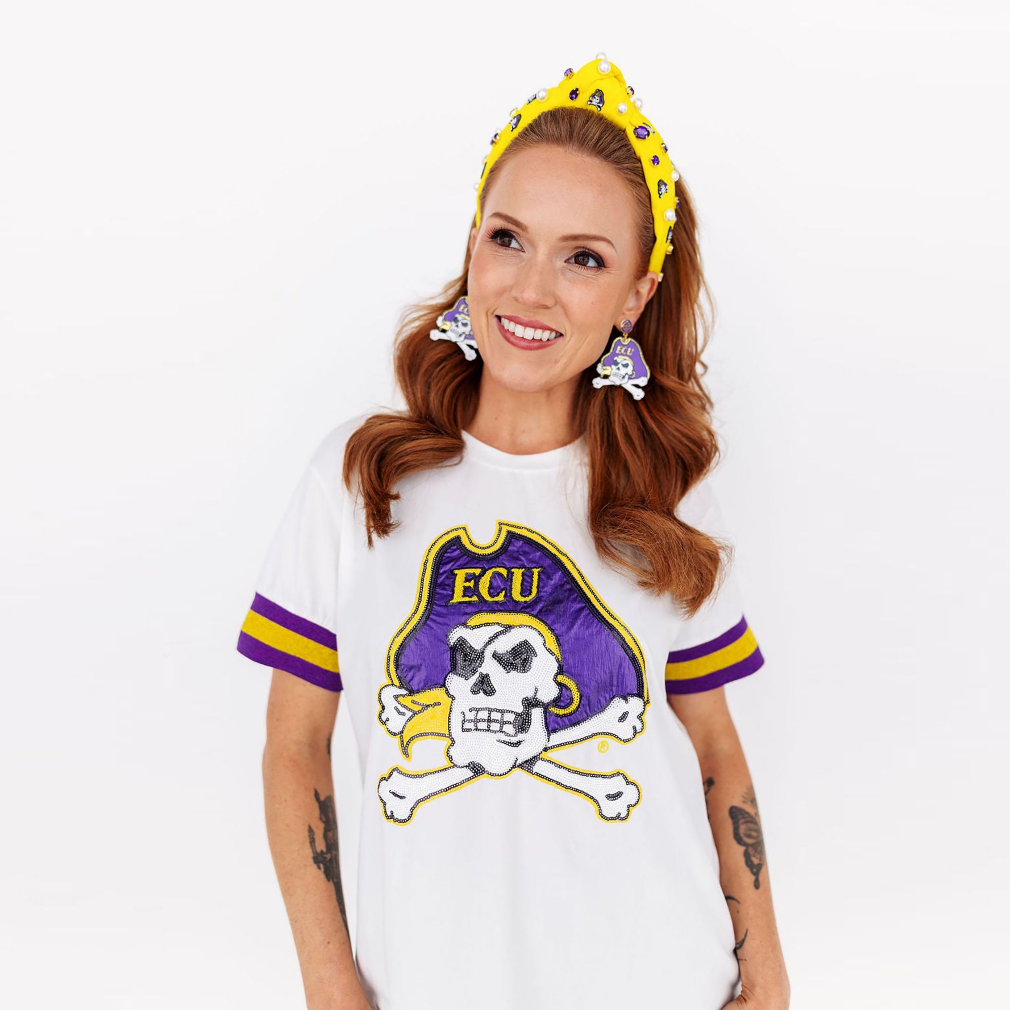 Brianna Cannon Women's ECU Sparkle Logo T-Shirt