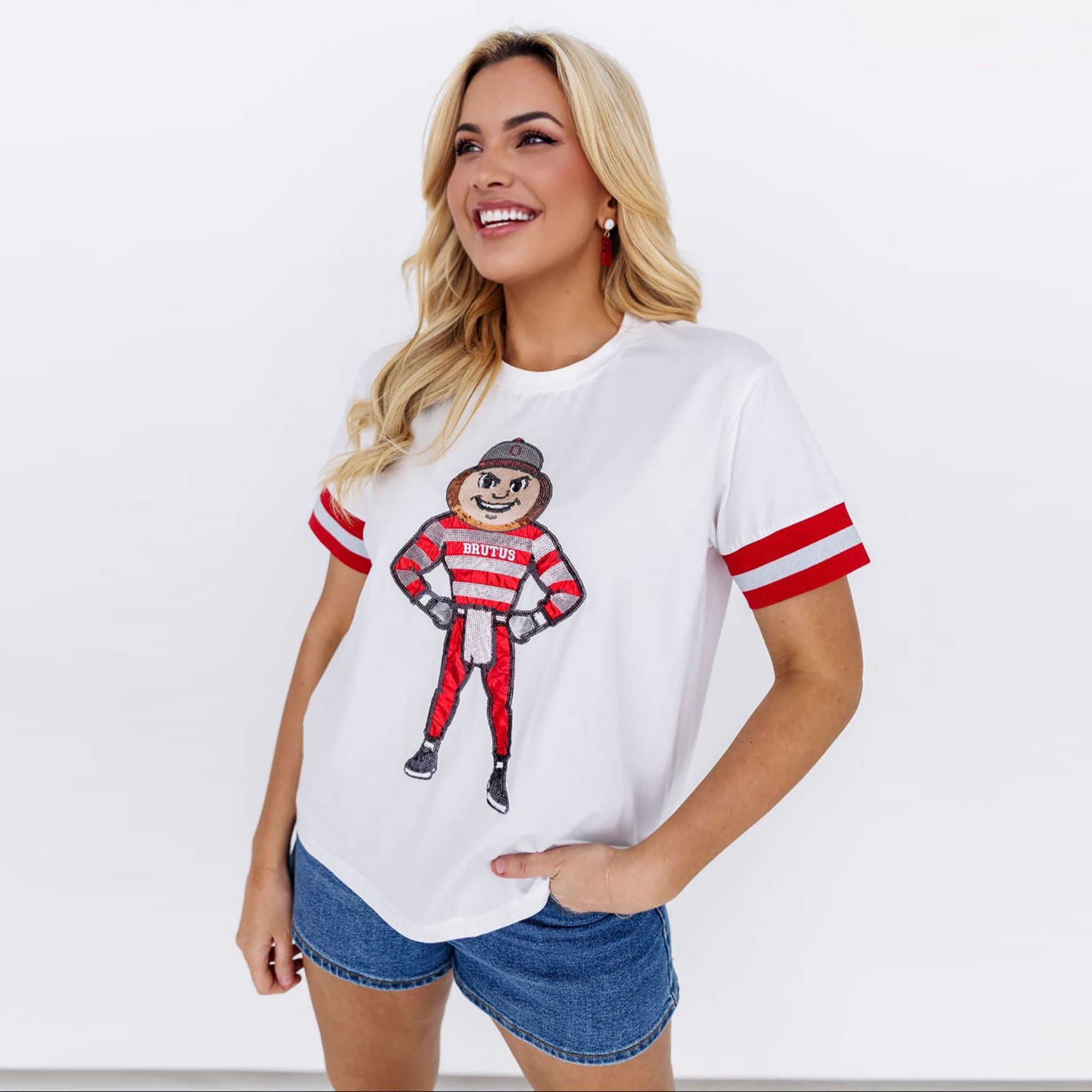 Brianna Cannon Women's Ohio State Sparkle Logo T-Shirt