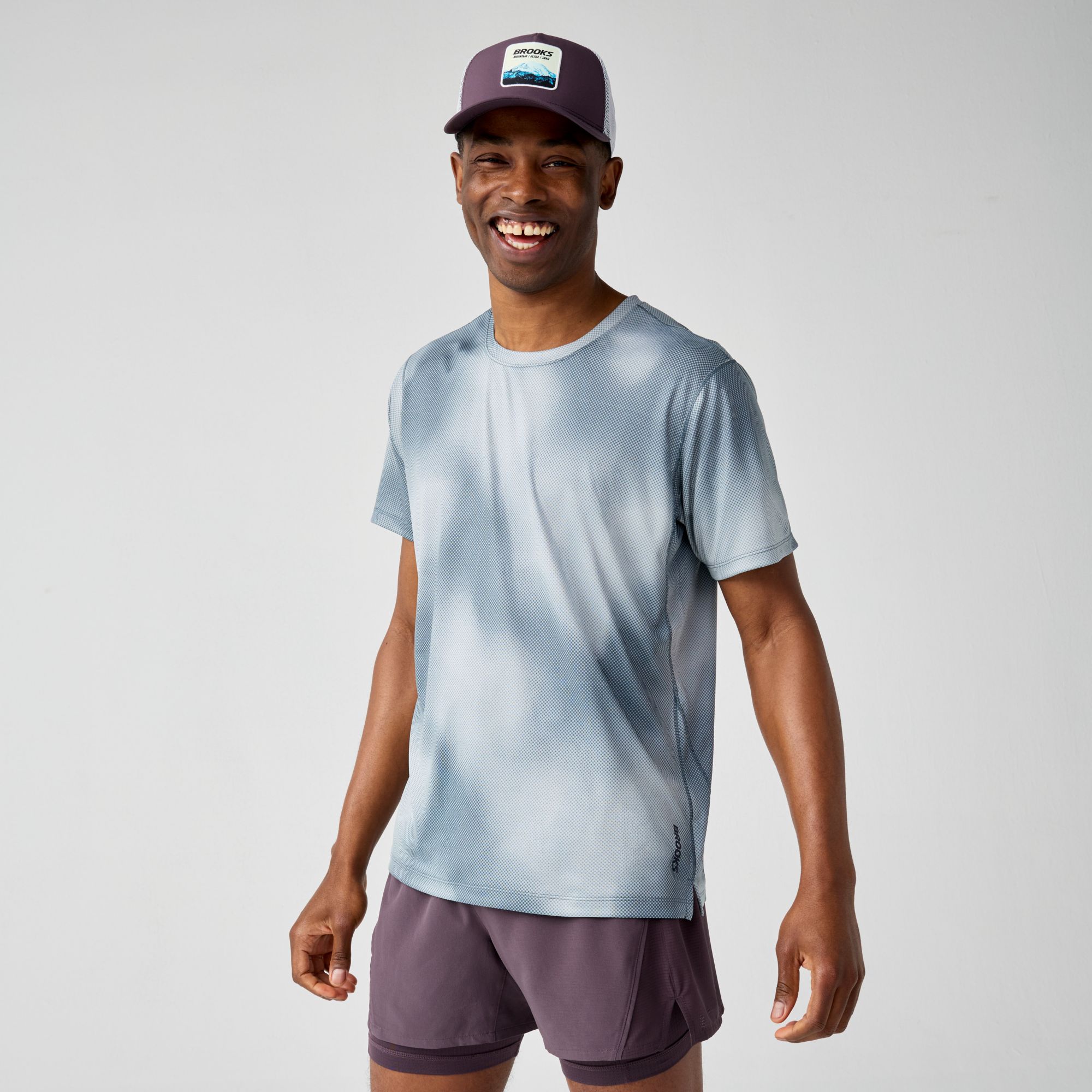 Brooks Men's Dash Printed T-Shirt Euphoryc Slate thumbnail