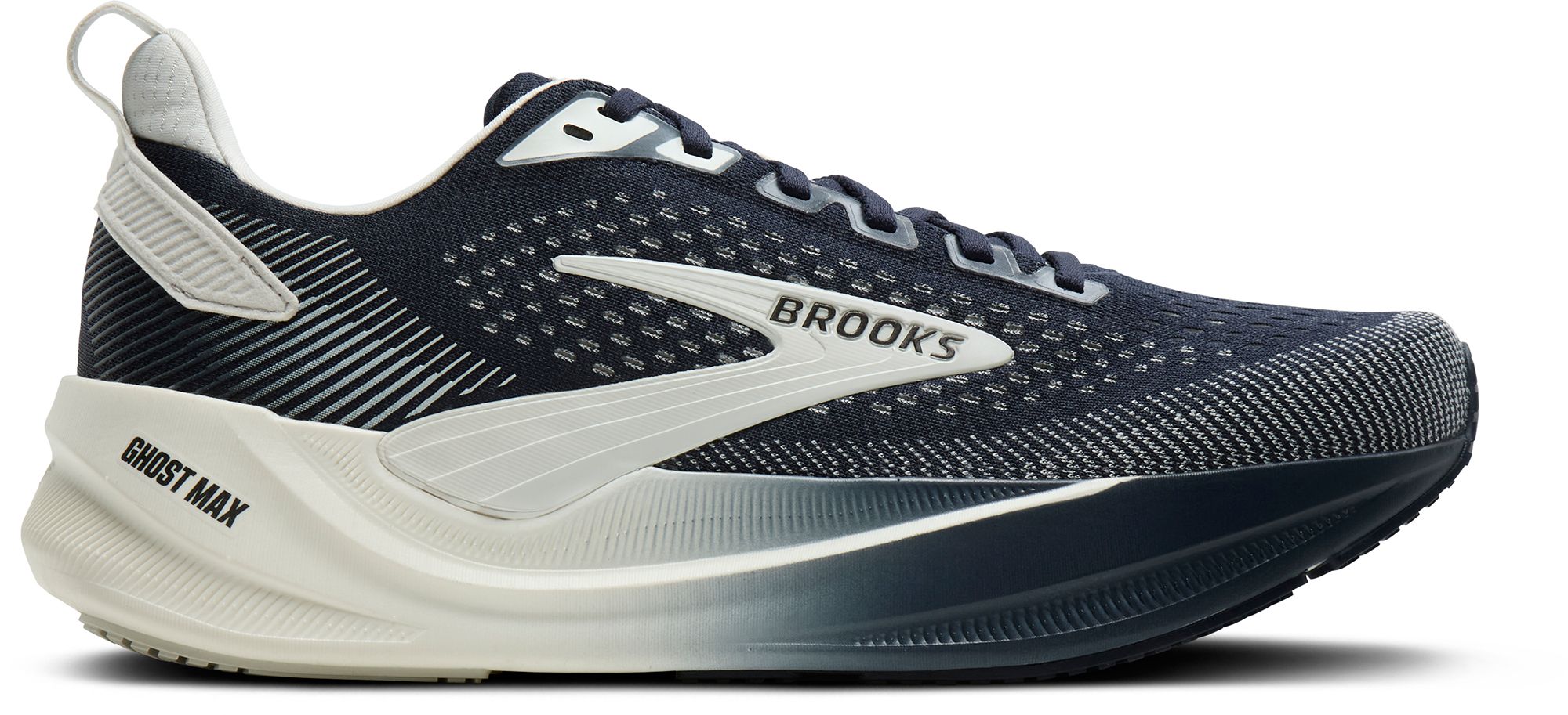 Brooks Men's Ghost Max 4 Running Shoes, Size 11, NavyBlazer/FoggyDew/BlueNights
