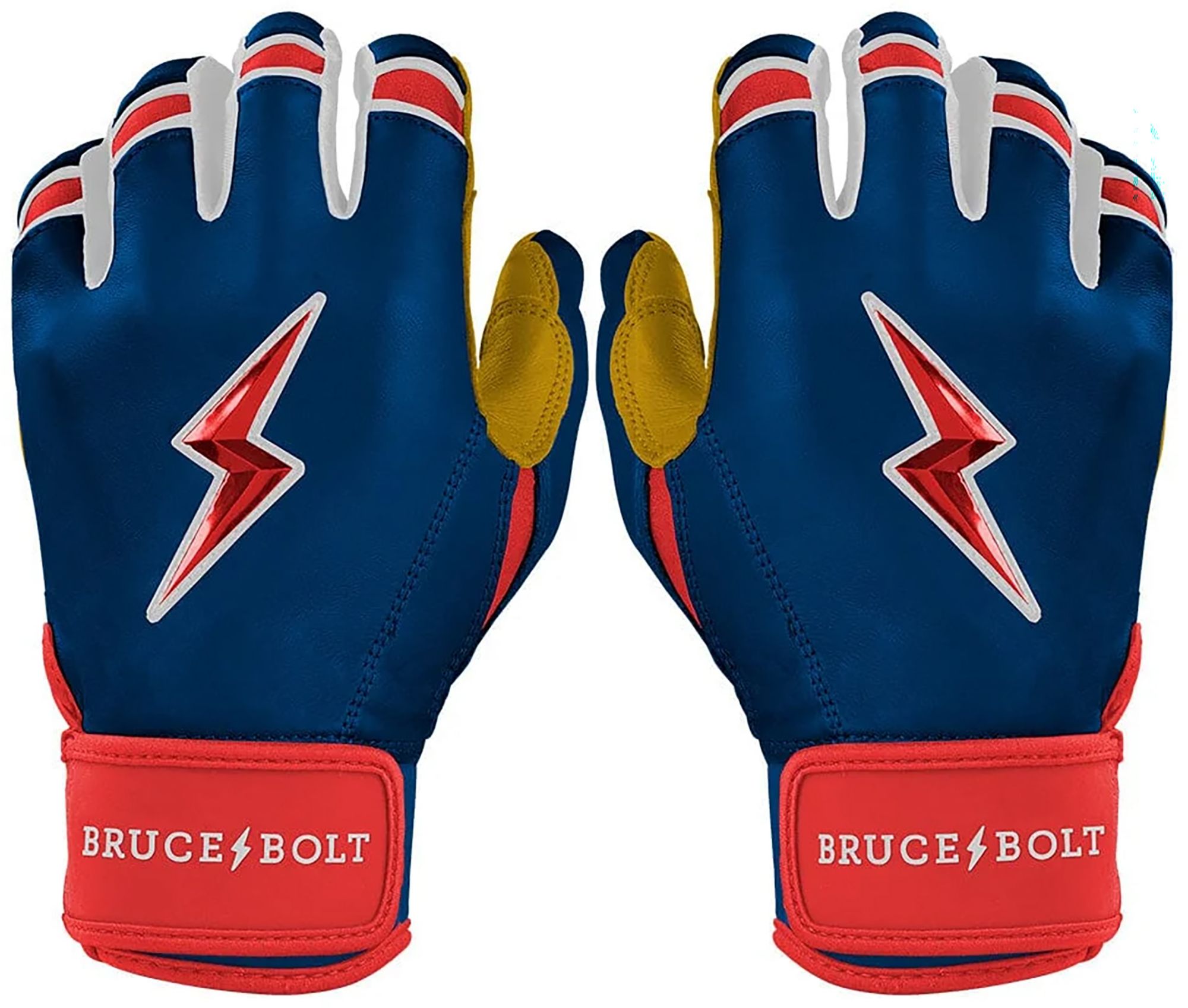BRUCE BOLT Youth Patriot Series Short Cuff Batting Gloves