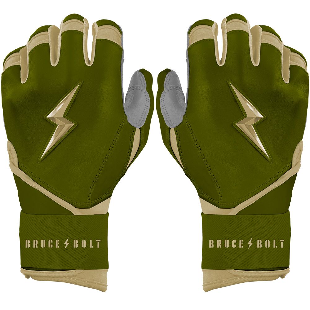 BRUCE BOLT Youth Patriot Series Long Cuff Batting Gloves