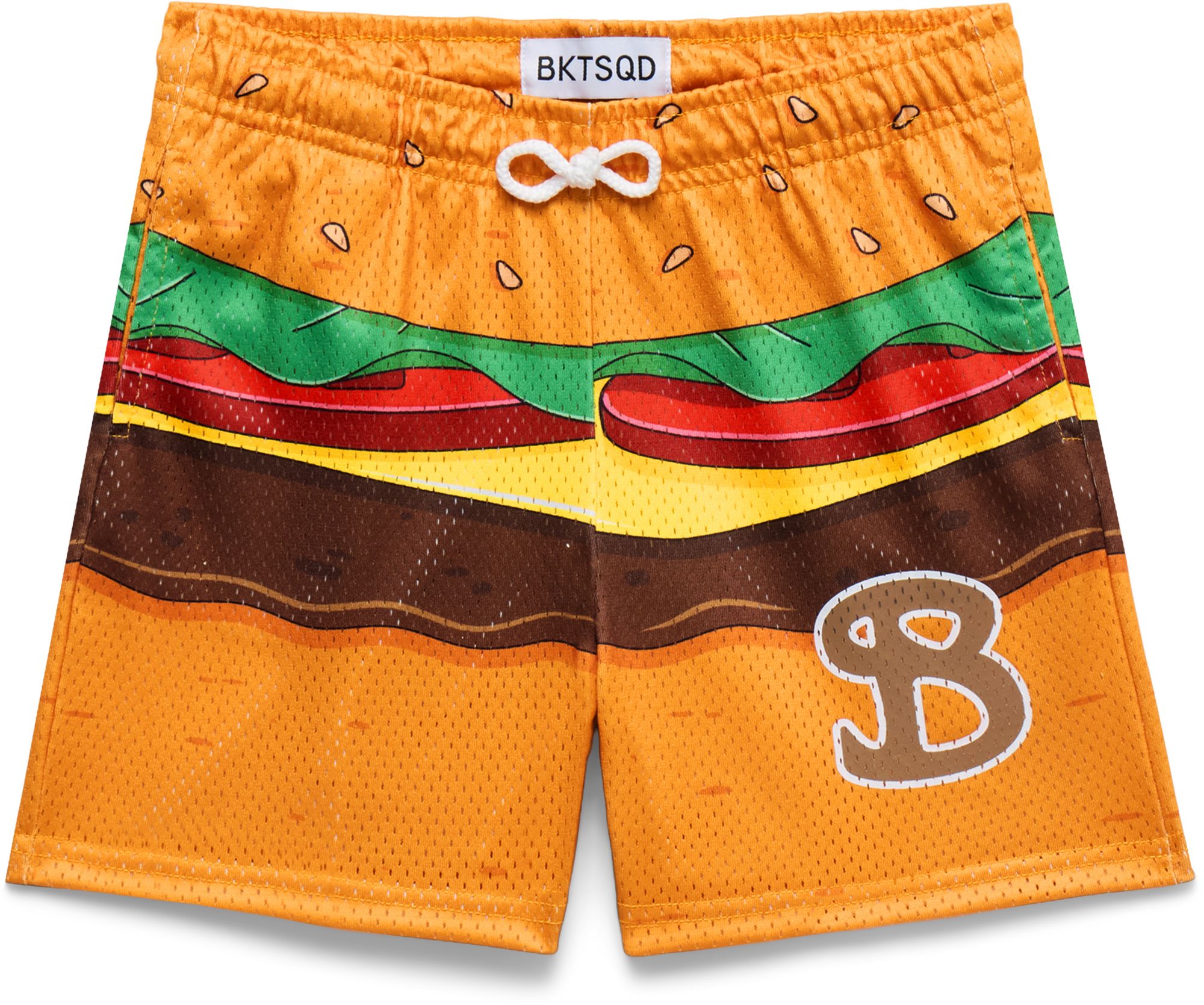 Bucketsquad Youth Burger Print Shorts