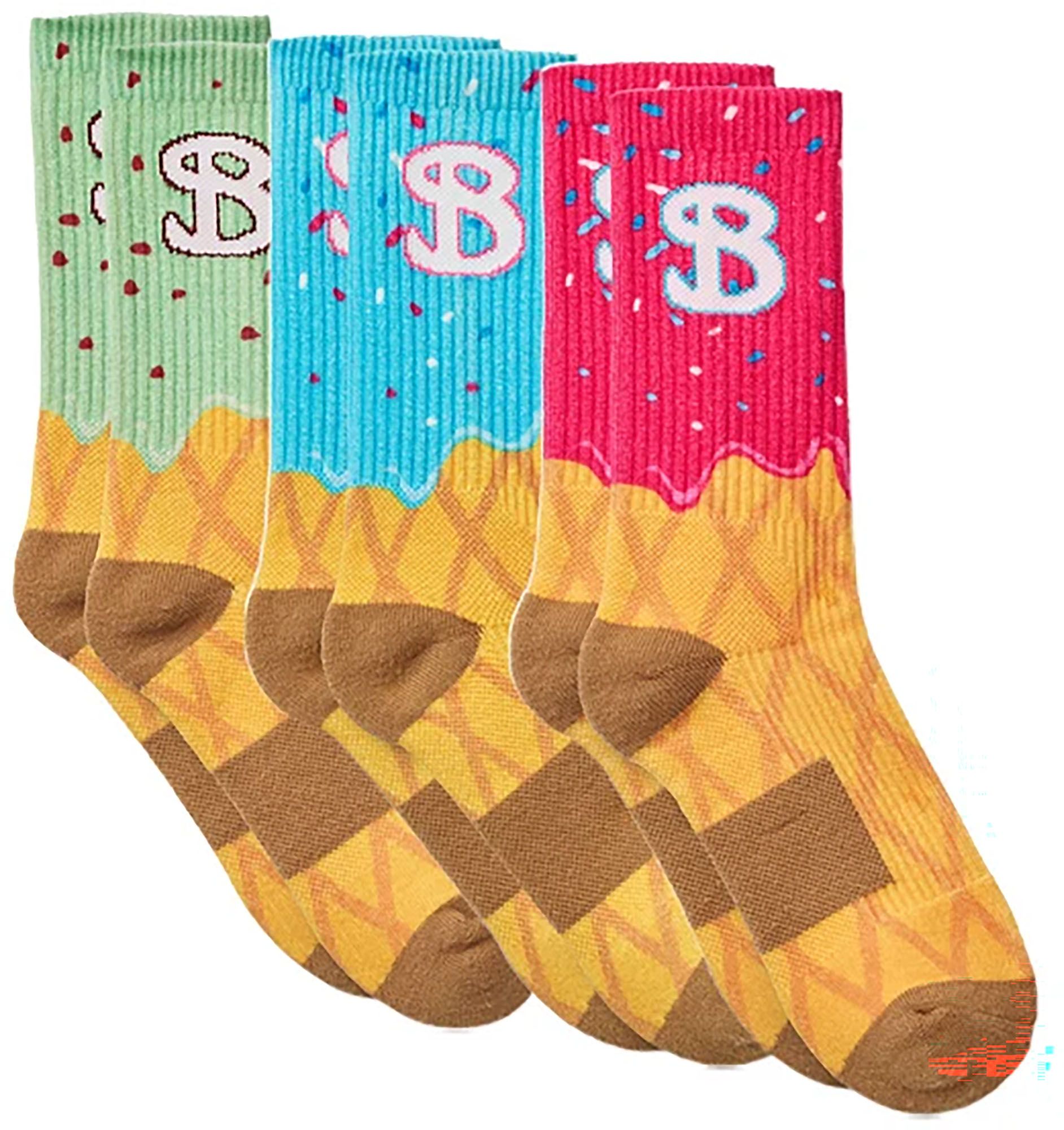 Bucketsquad Youth Ice Cream Socks 3 Pack