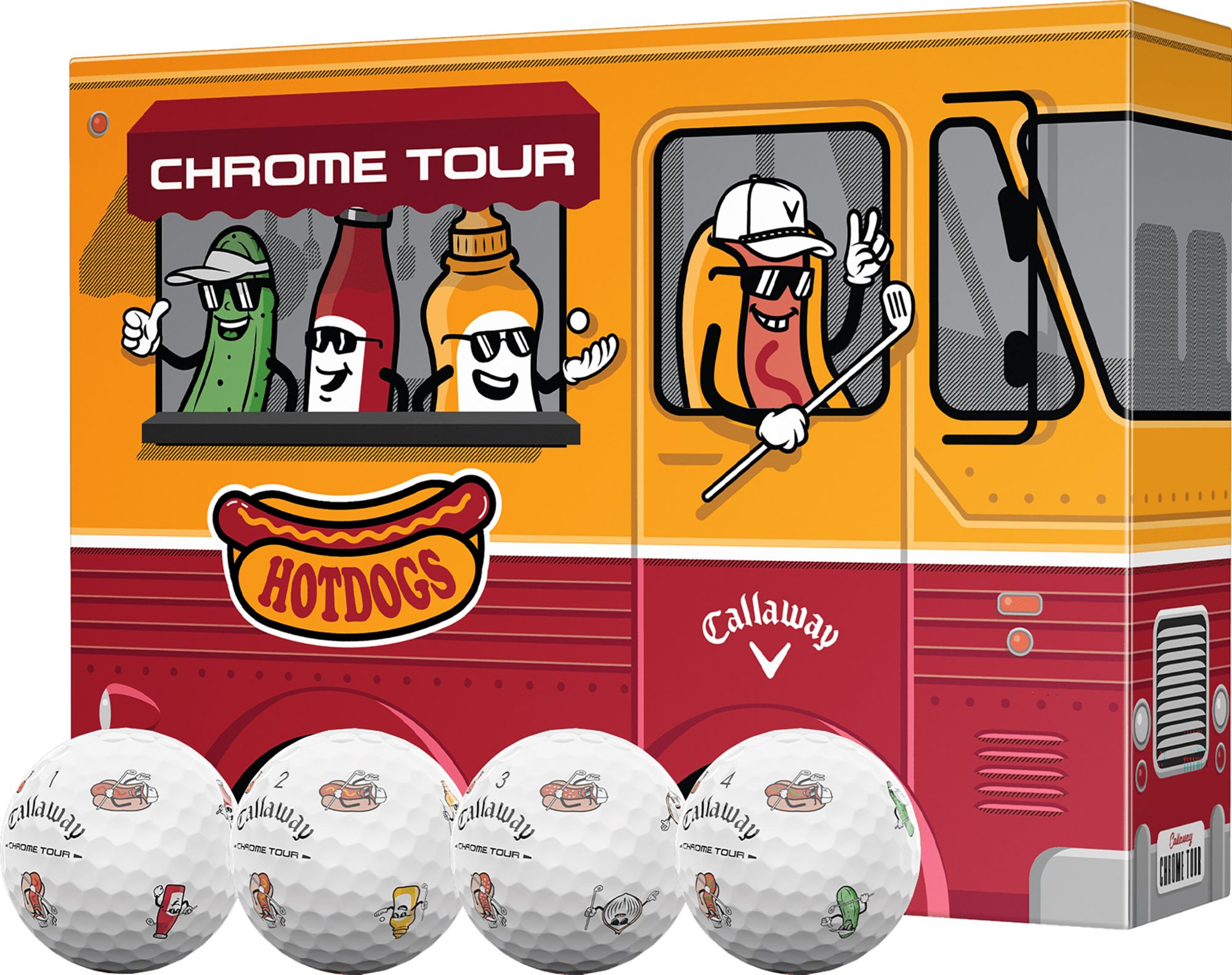Callaway 2026 Chrome Tour Hot Dog Golf Balls