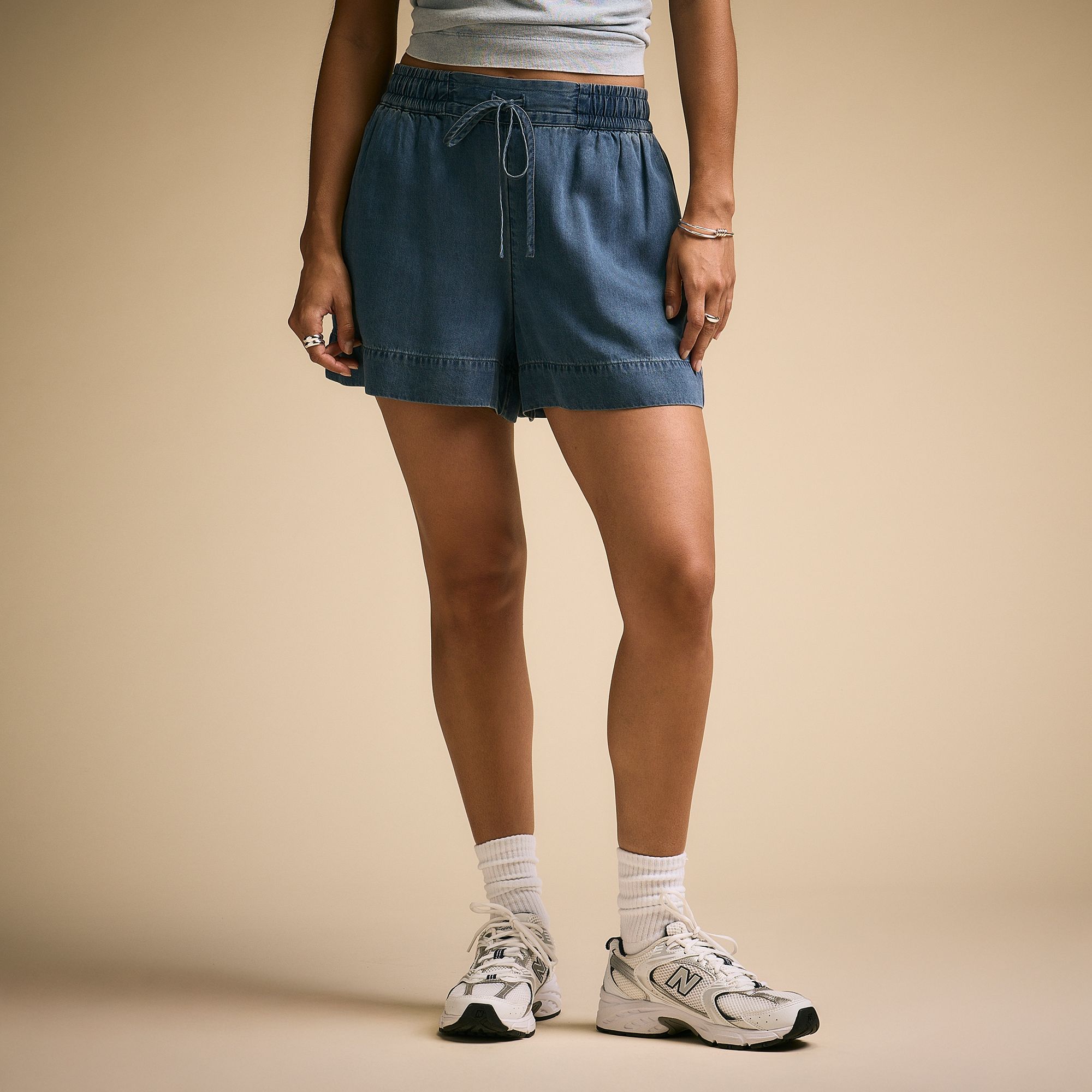 CALIA Women's Poplin Pieced Short