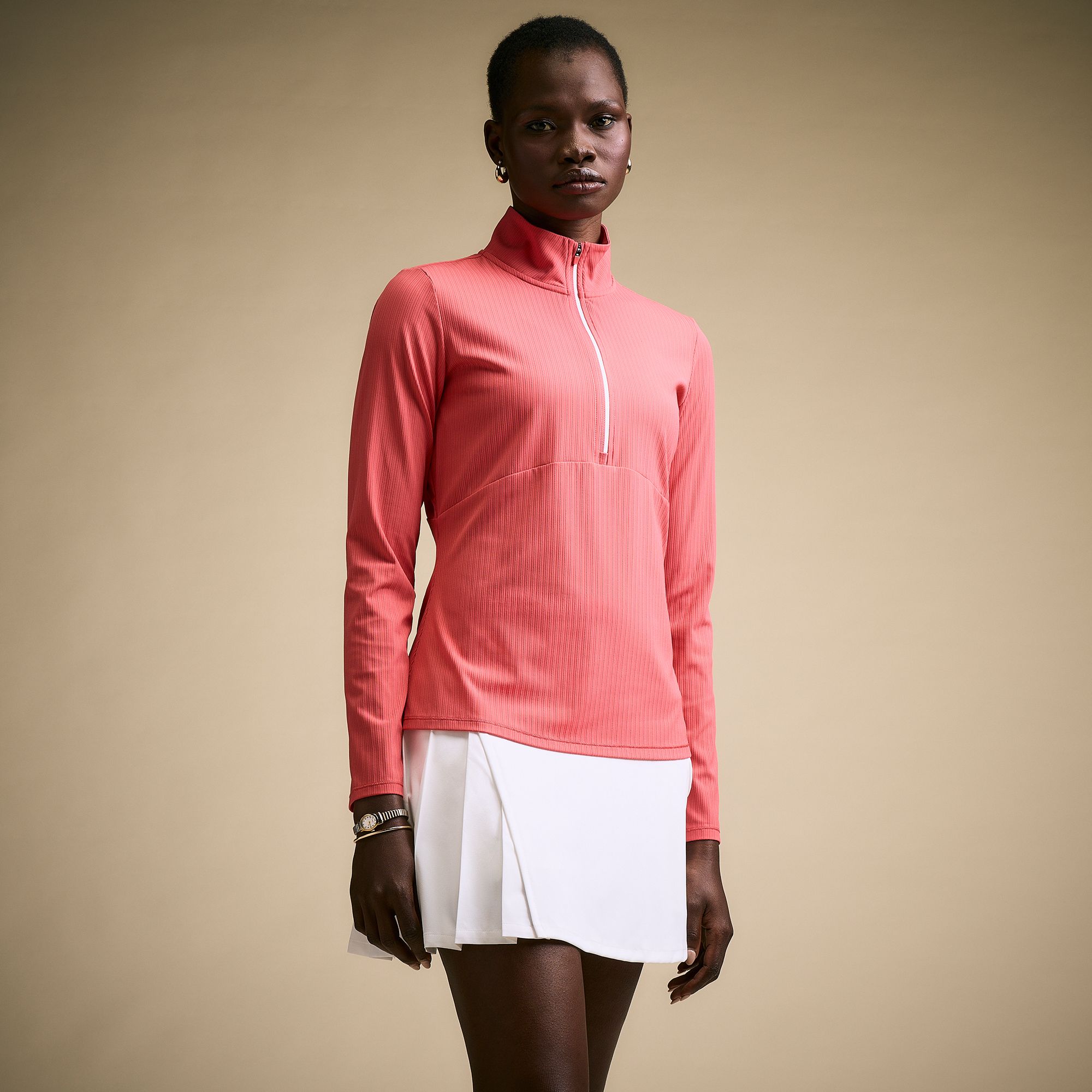 CALIA Women's Golf UV Textured 1/4 Zip