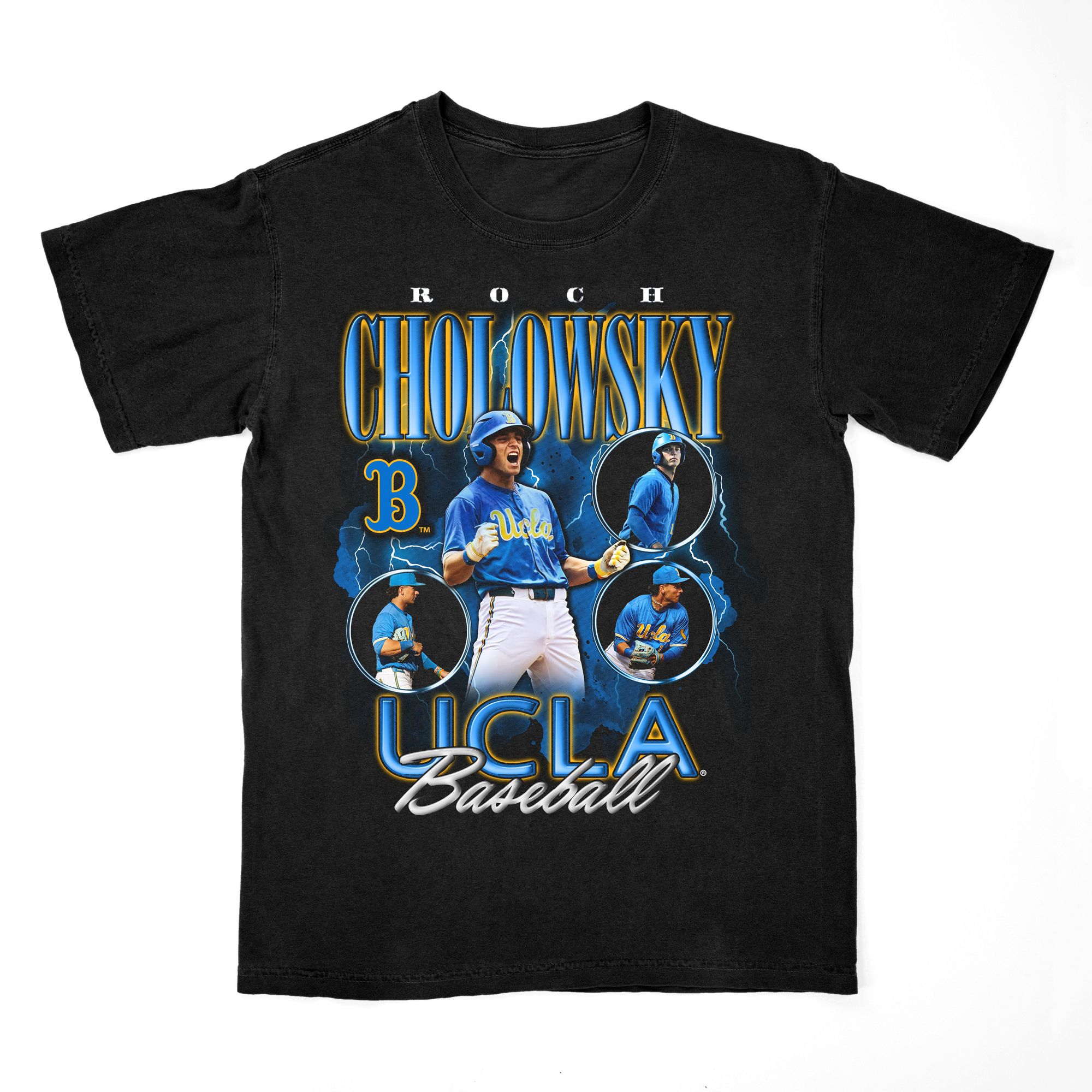 Campus Ink Adult UCLA Bruins Roch Cholowsky Black T-Shirt