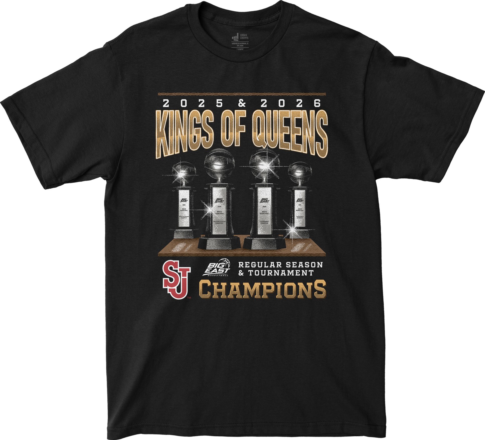 Campus Ink Adult St. John's Red Storm 'The Johnnies' Black T-Shirt