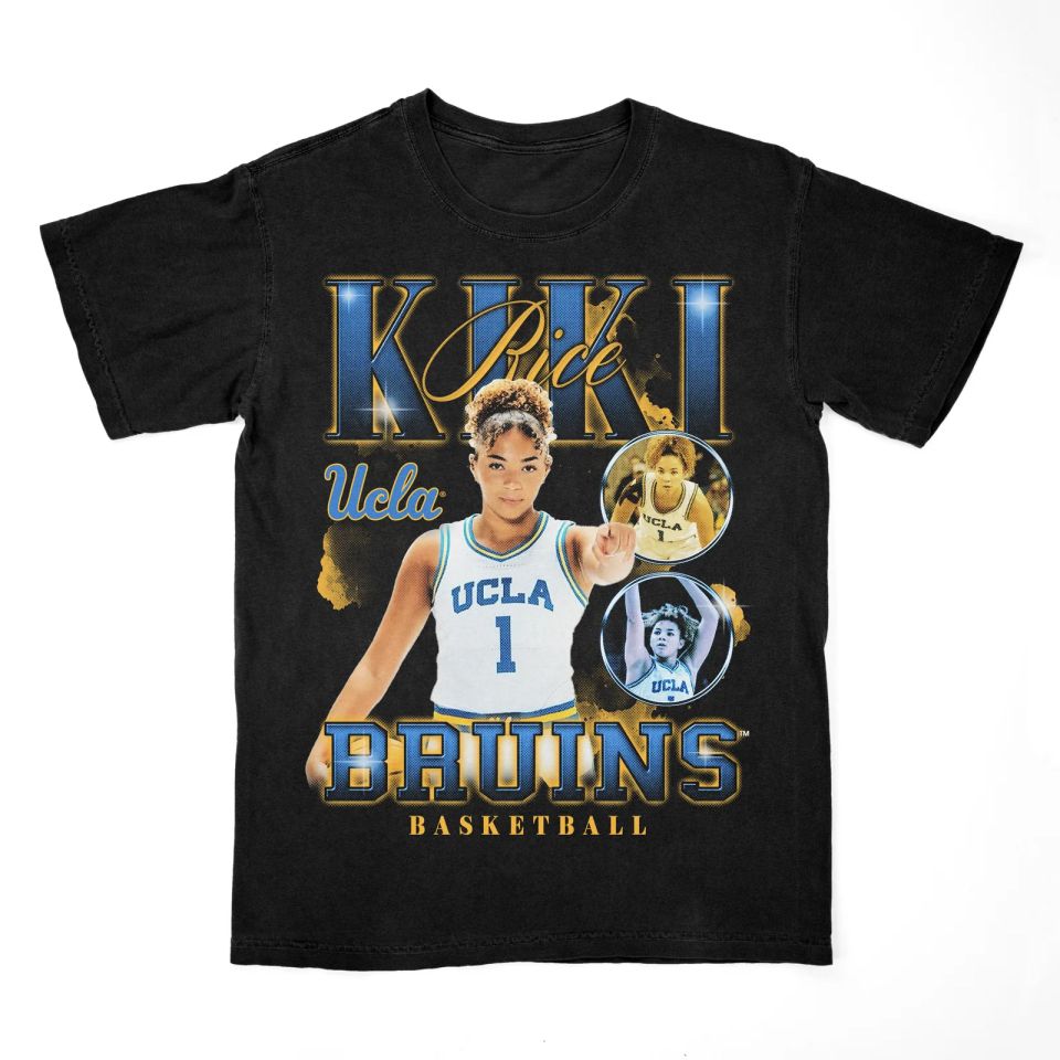 Campus Ink Men's UCLA Bruins Kiki Rice Black 90s T-Shirt