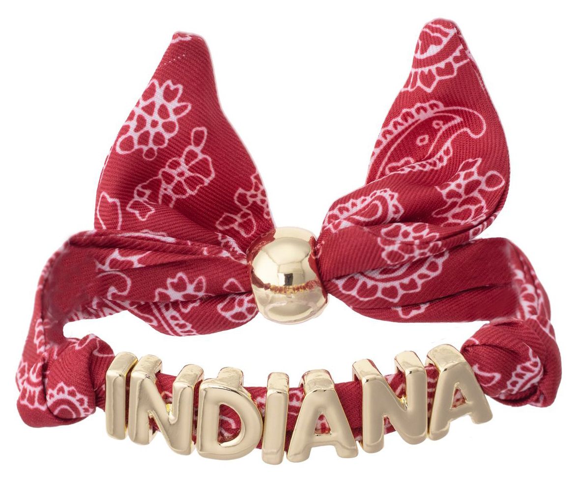 Canvas Style Women's Indiana Hoosiers Bandana Slider Bracelet